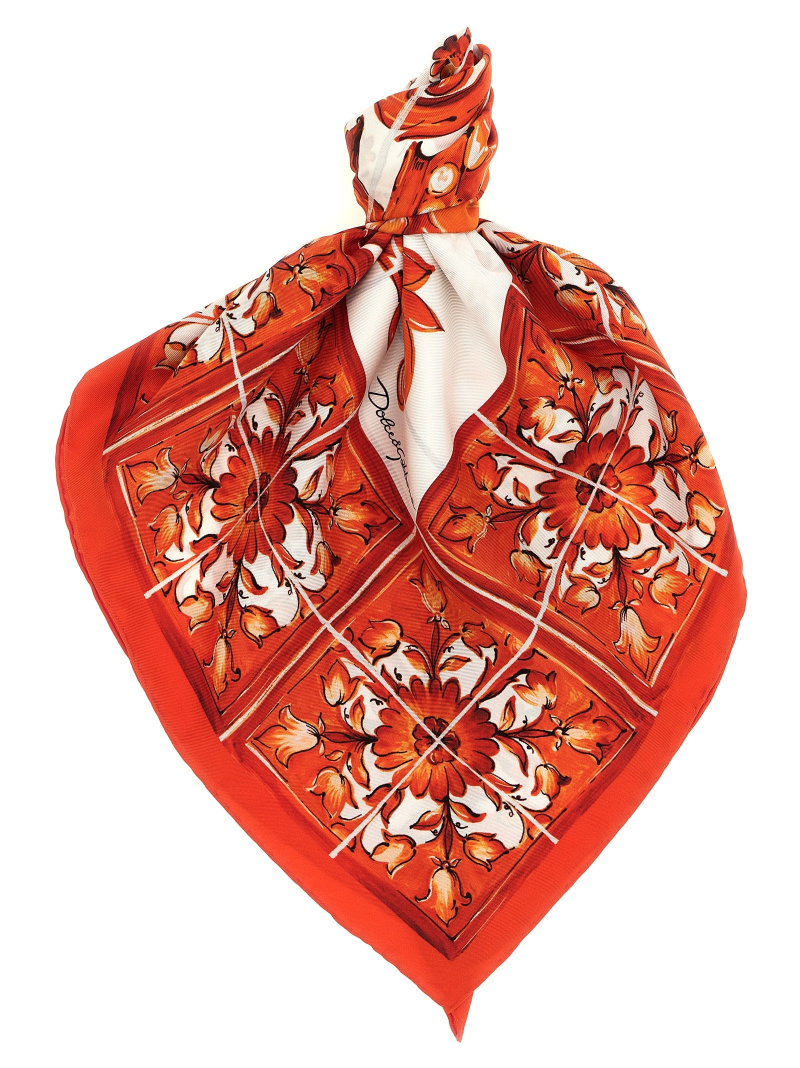 Dolce & Gabbana Orange Silk Women's Umbrella