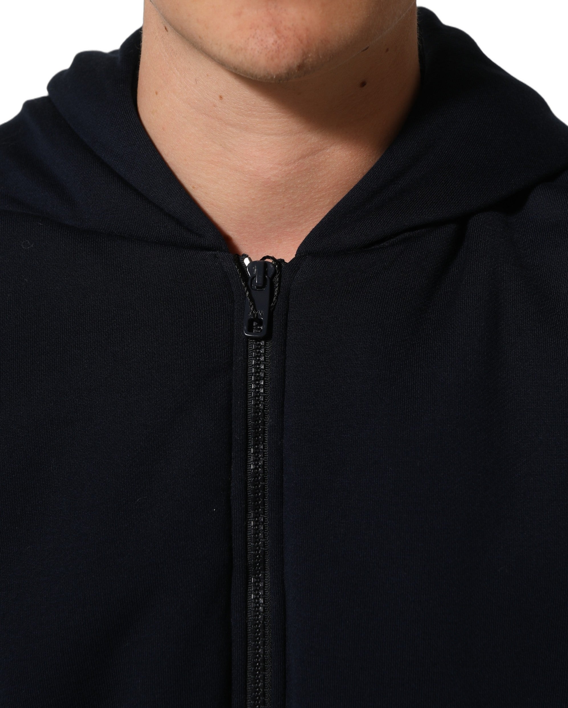 Dolce & Gabbana Black Cotton Full Zip Hooded Bomber Men's Jacket