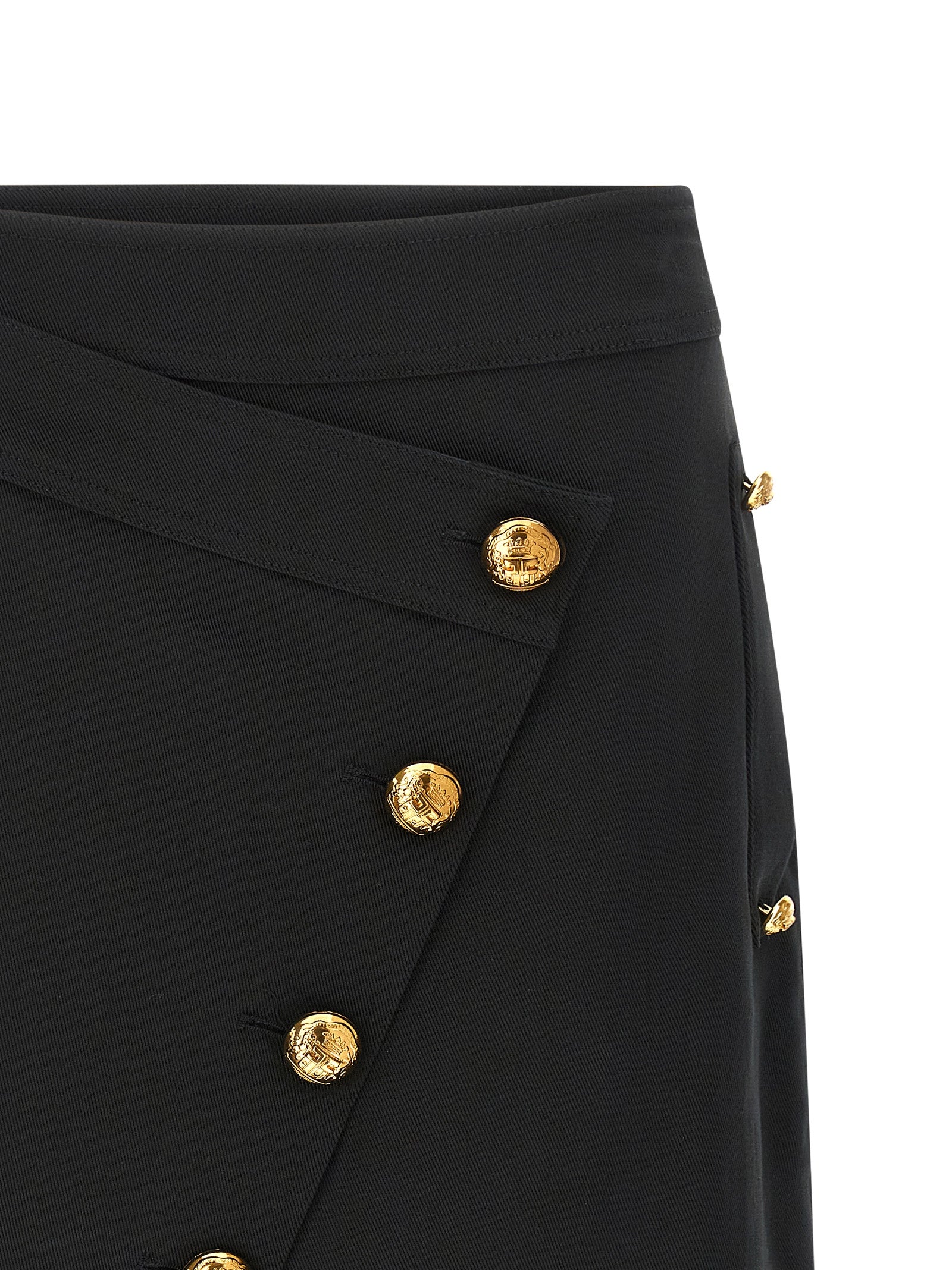 Elisabetta Franchi Black Cotton Long Women's Skirt