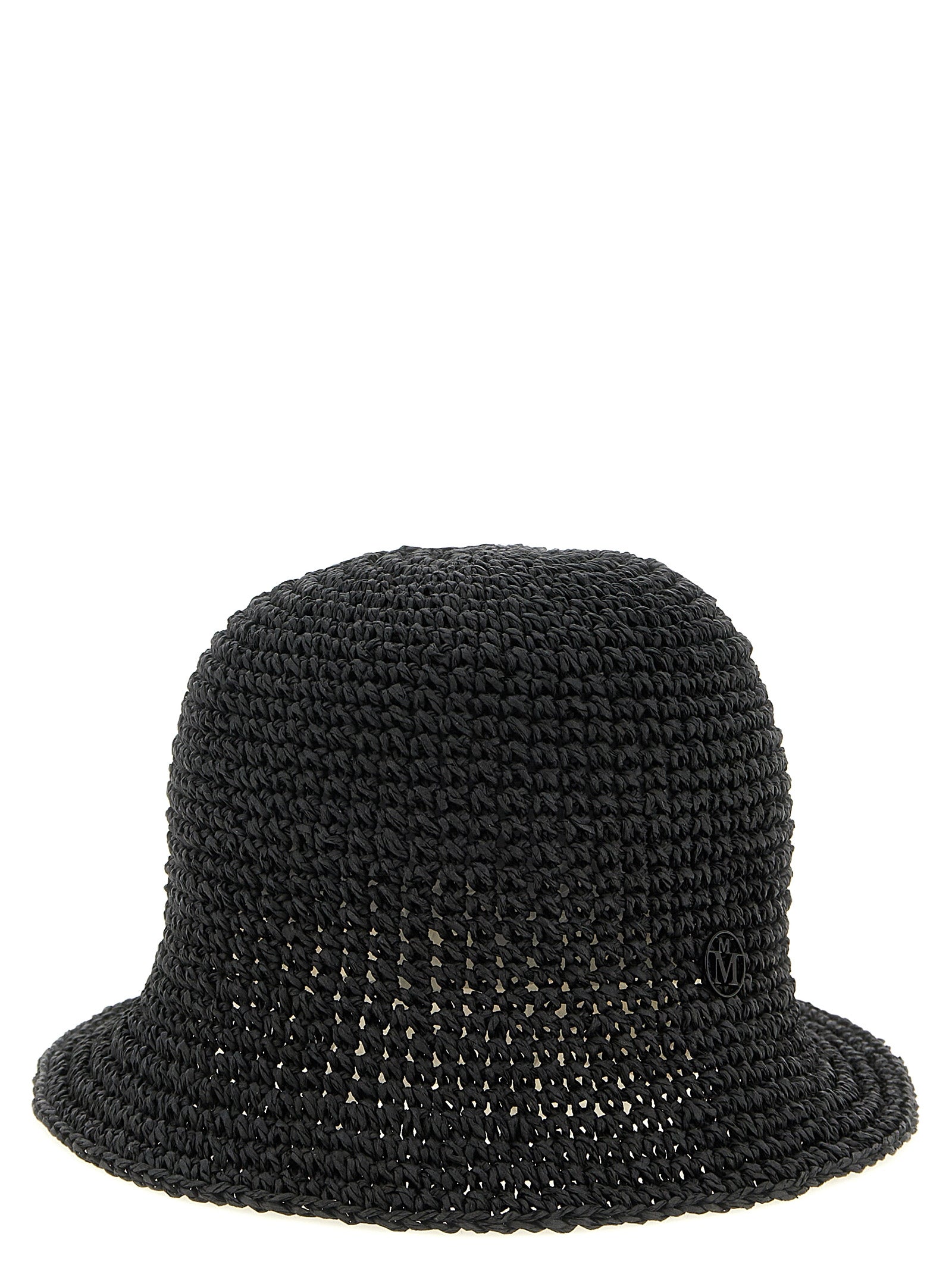 Maison Michel Black Papier Bucket Women's Hat