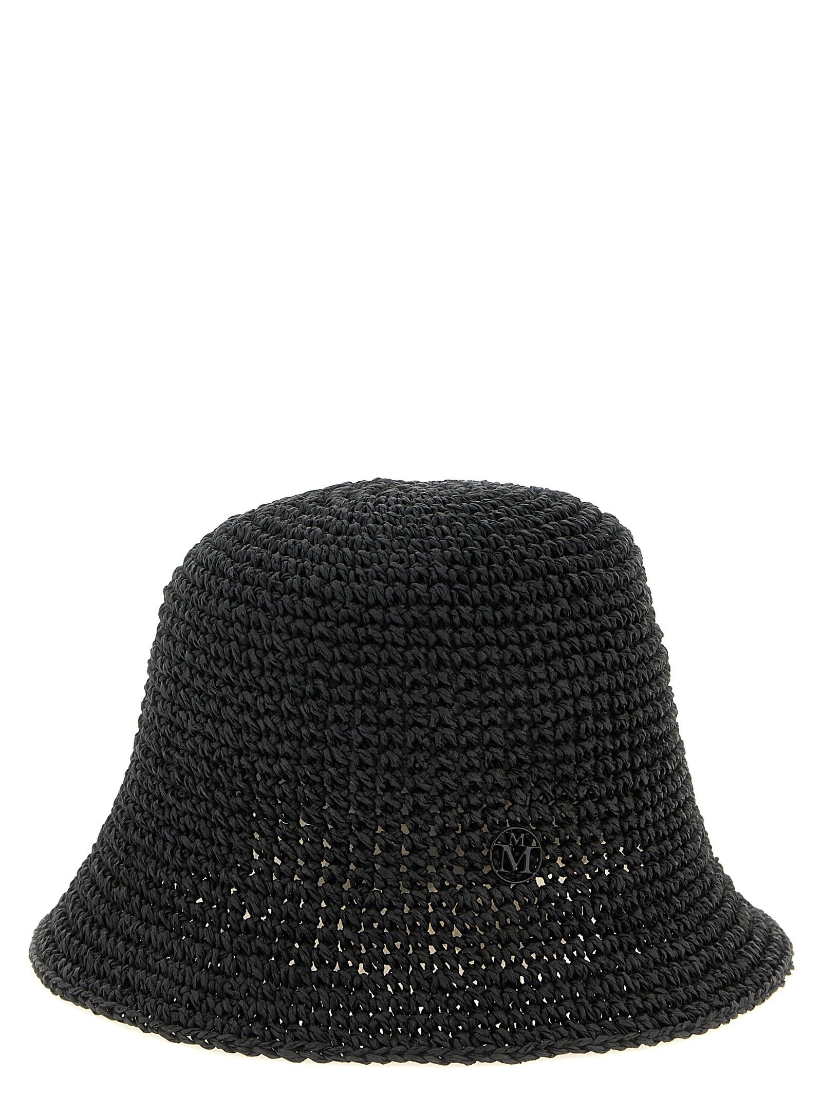Maison Michel Black Papier Bucket Women's Hat