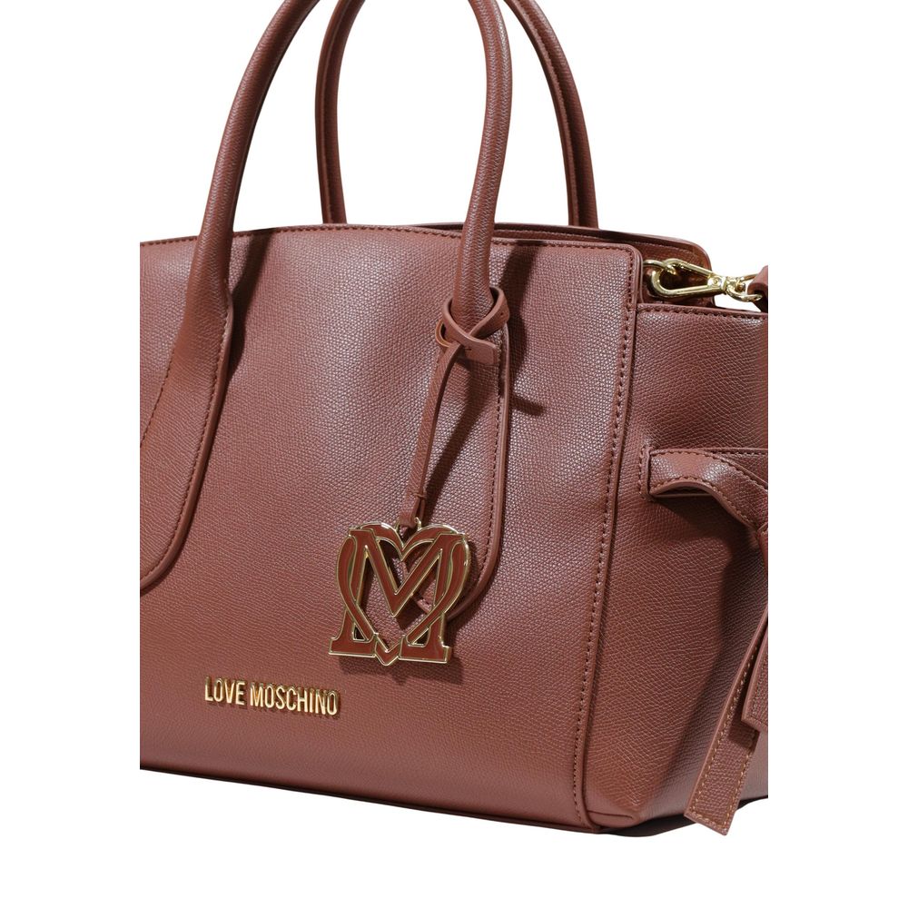 Love Moschino Brown Polyethylene Women's Handbag