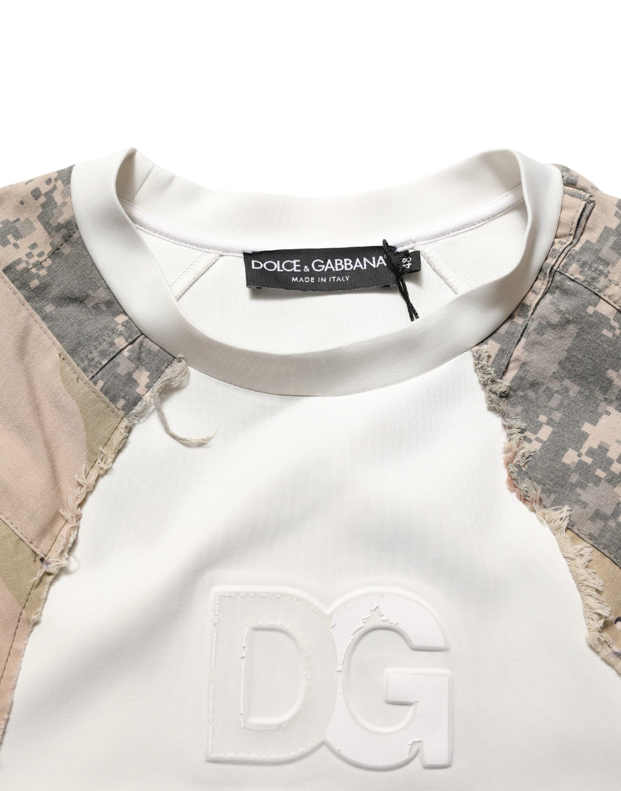 Dolce & Gabbana Multicolor Camo Patchwork Sweatshirt Men's Sweater (Pre-Owned)