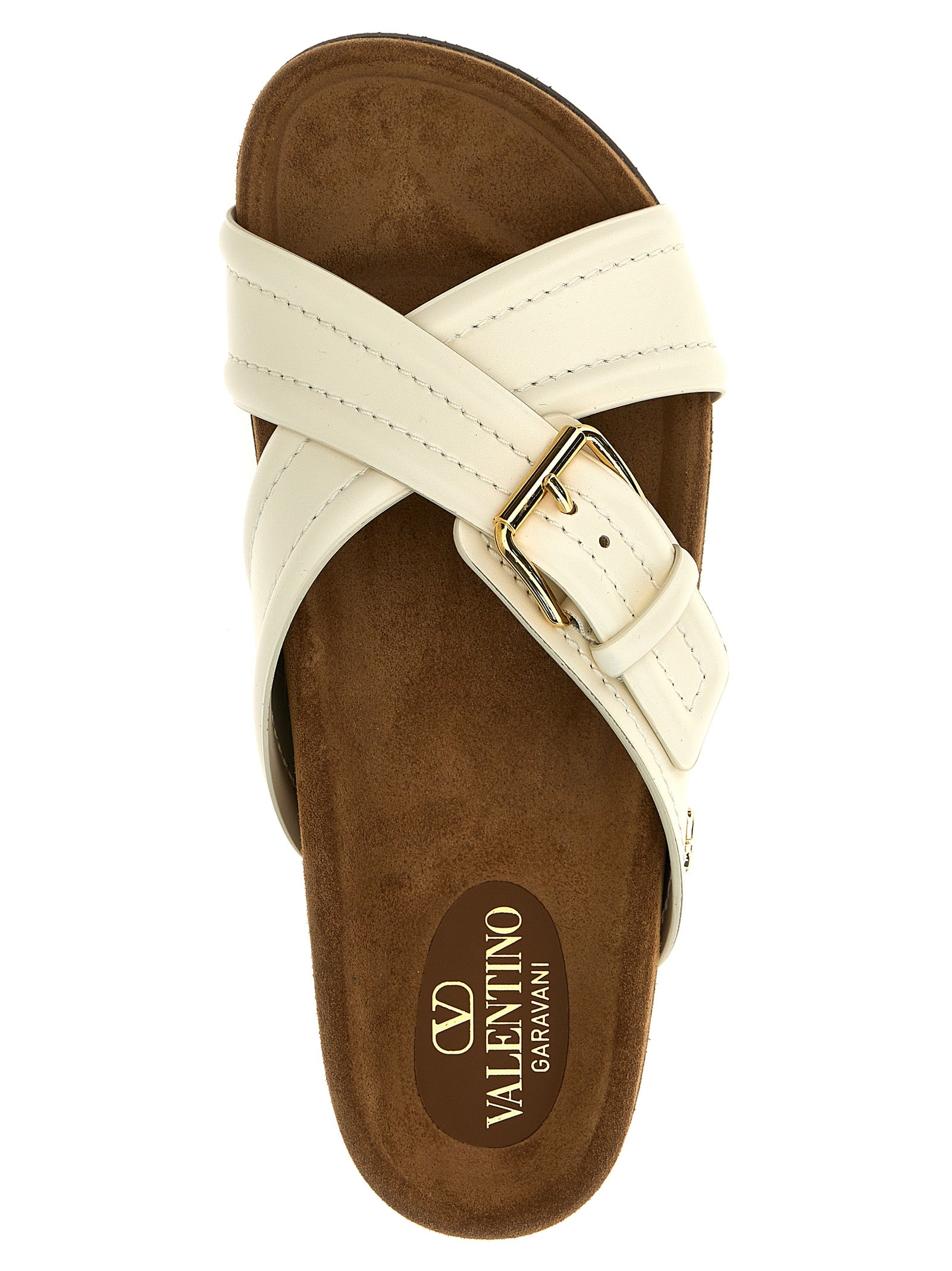 Valentino Garavani White Calfskin Women's Slides