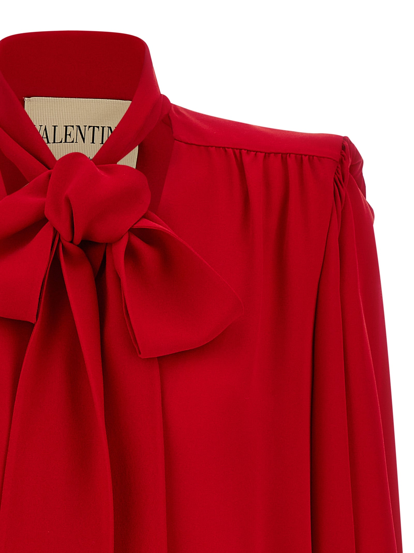 Valentino Garavani Red Silk Women's Blouse