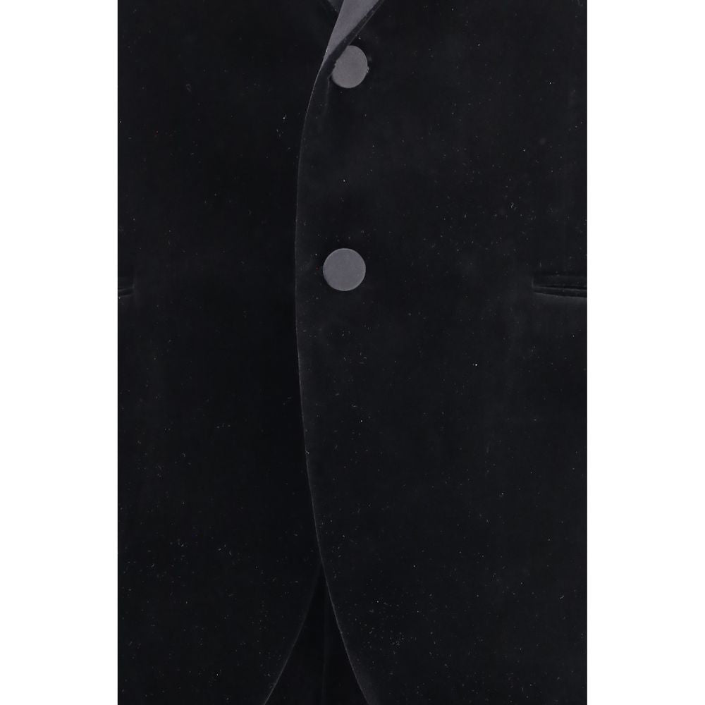 Ferragamo Black Cotton Men's Tuxedo