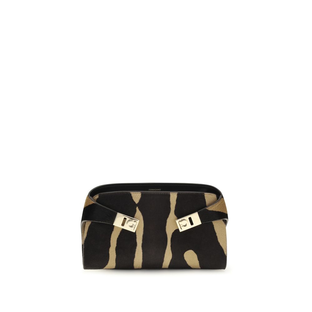 Ferragamo Brown Hair Shoulder Women's Bag