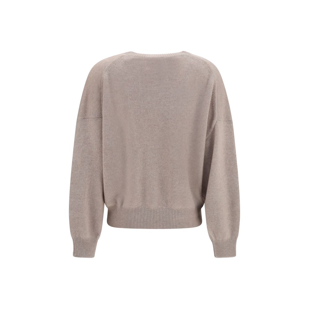 Lisa Yang Beige Cashmere Women's Sweater