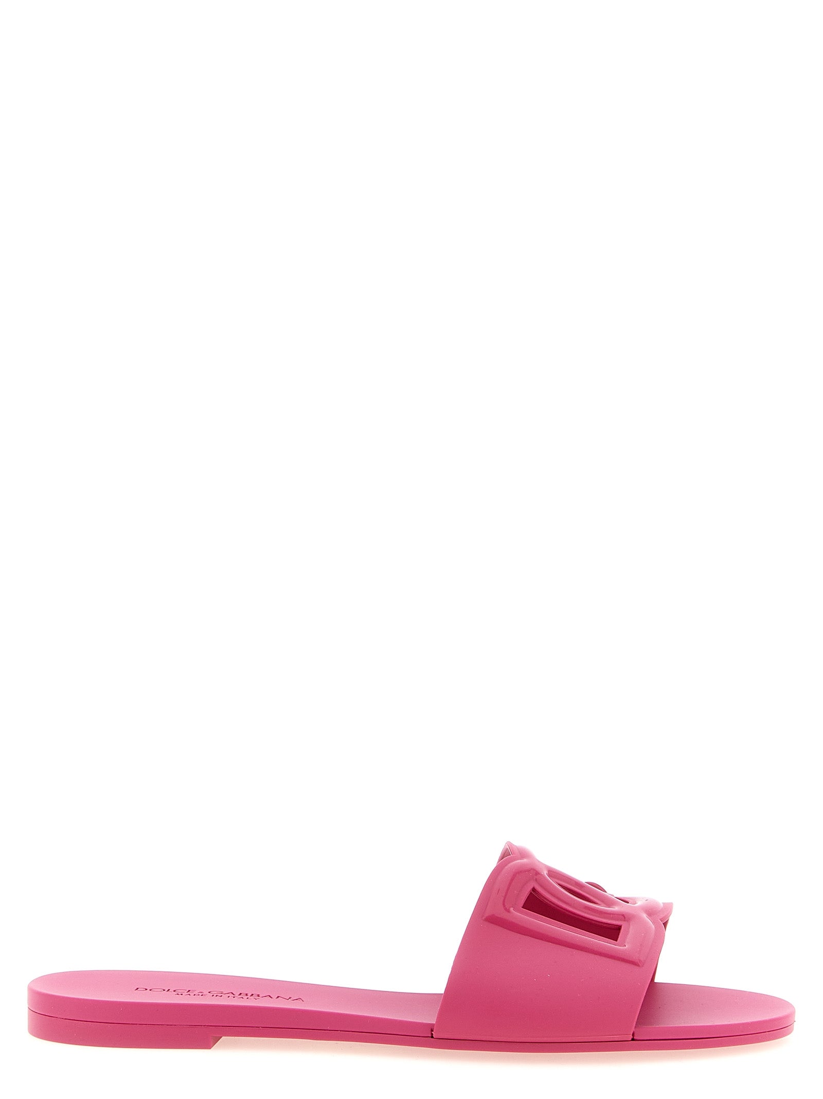 Dolce & Gabbana Fuchsia Polyurethane Women's Slides