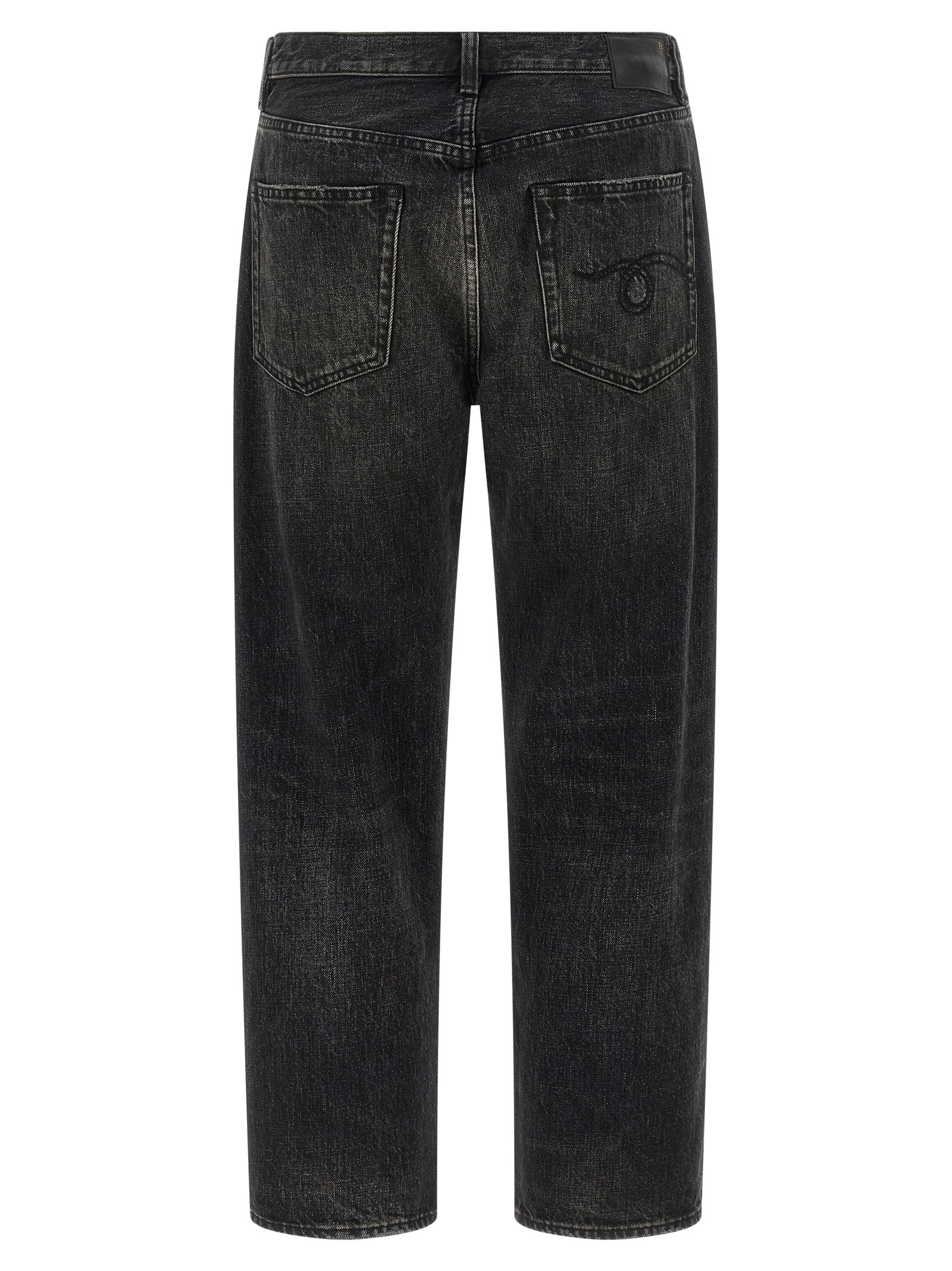 R13 Black Cotton Straight-Leg Women's Jeans