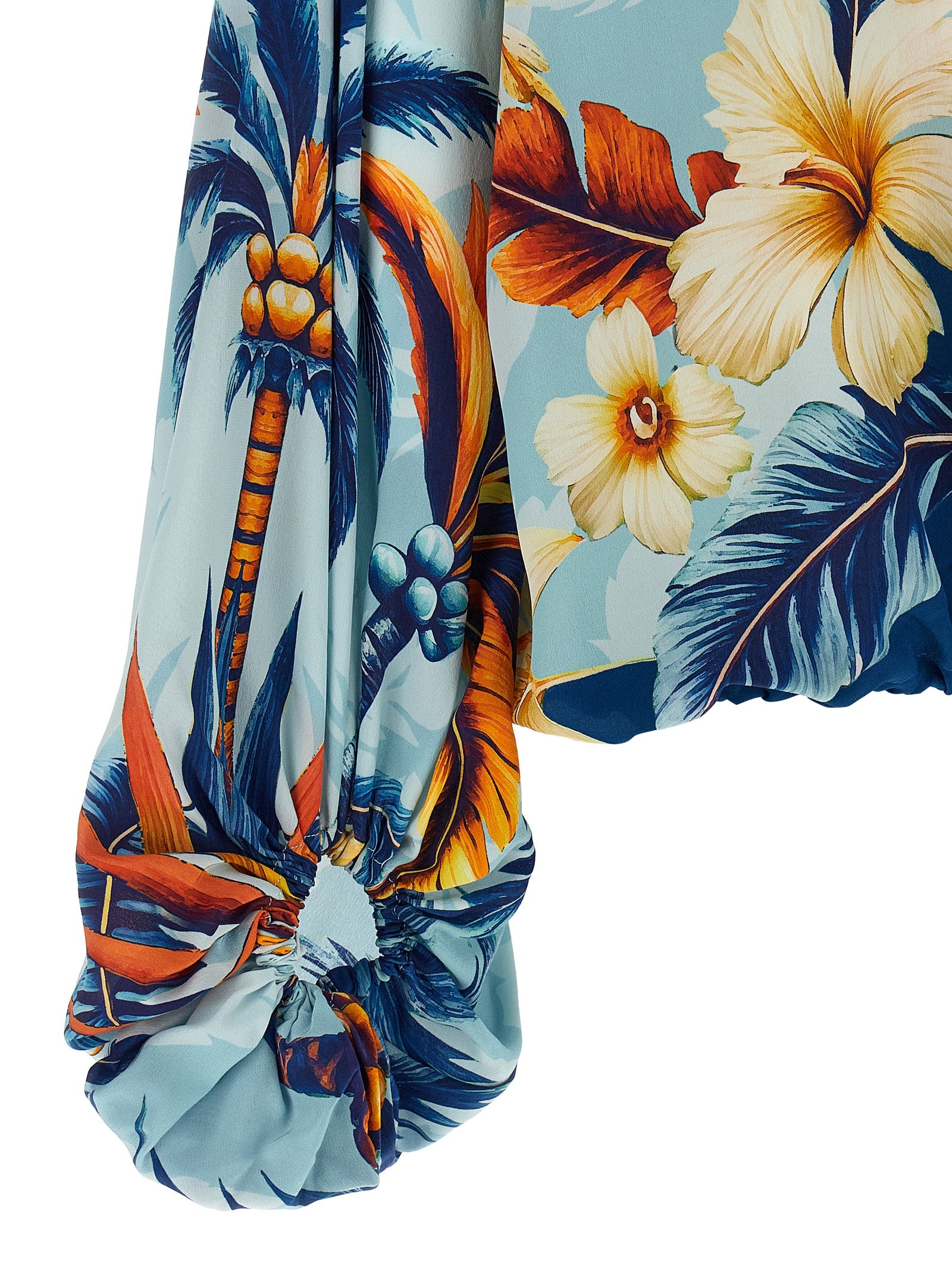 F.R.S. - FOR RESTLESS SLEEPERS Blue Silk Women's Blouse