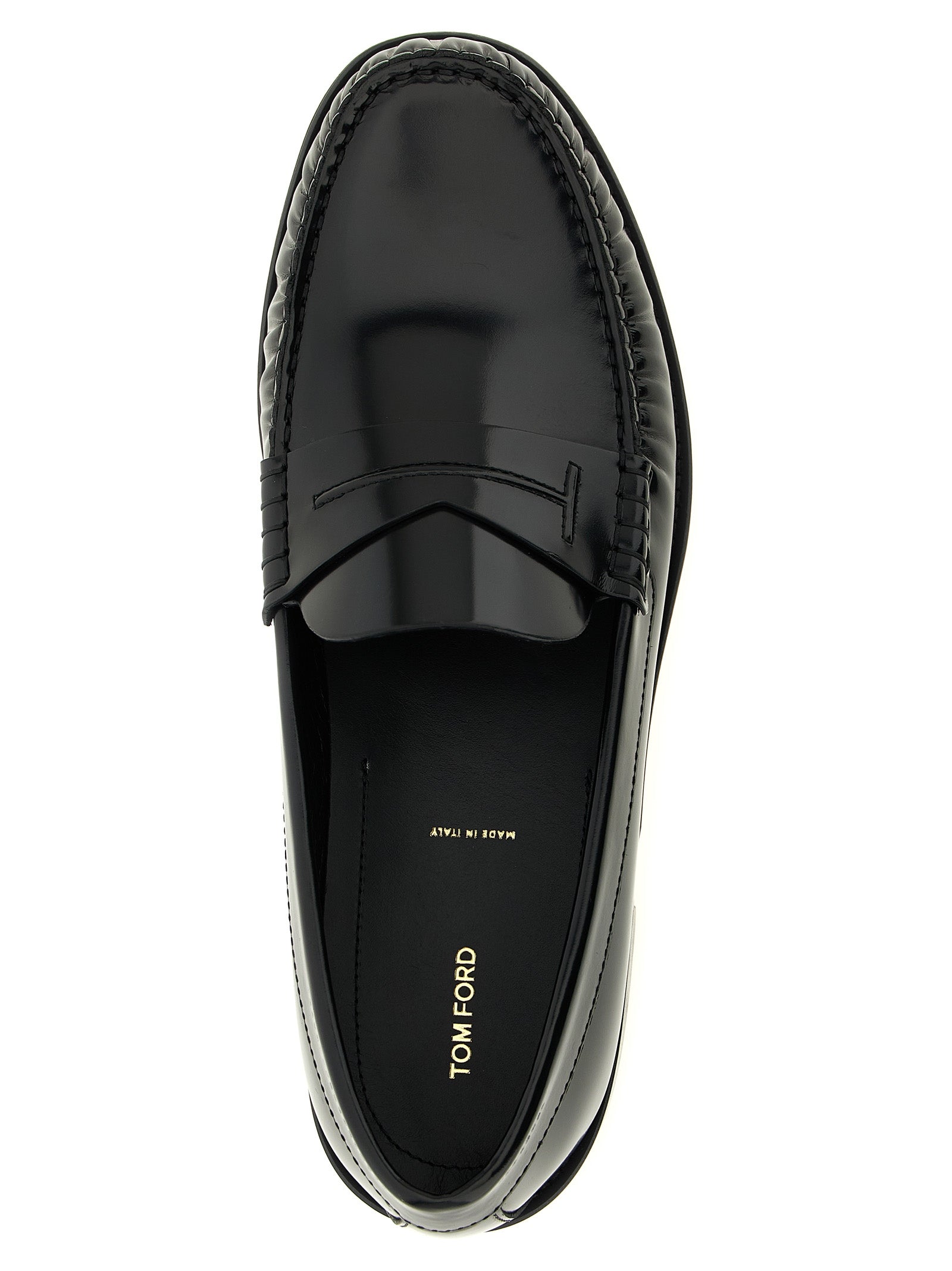 Tom Ford Black Calfskin Slip-On Men's Loafers