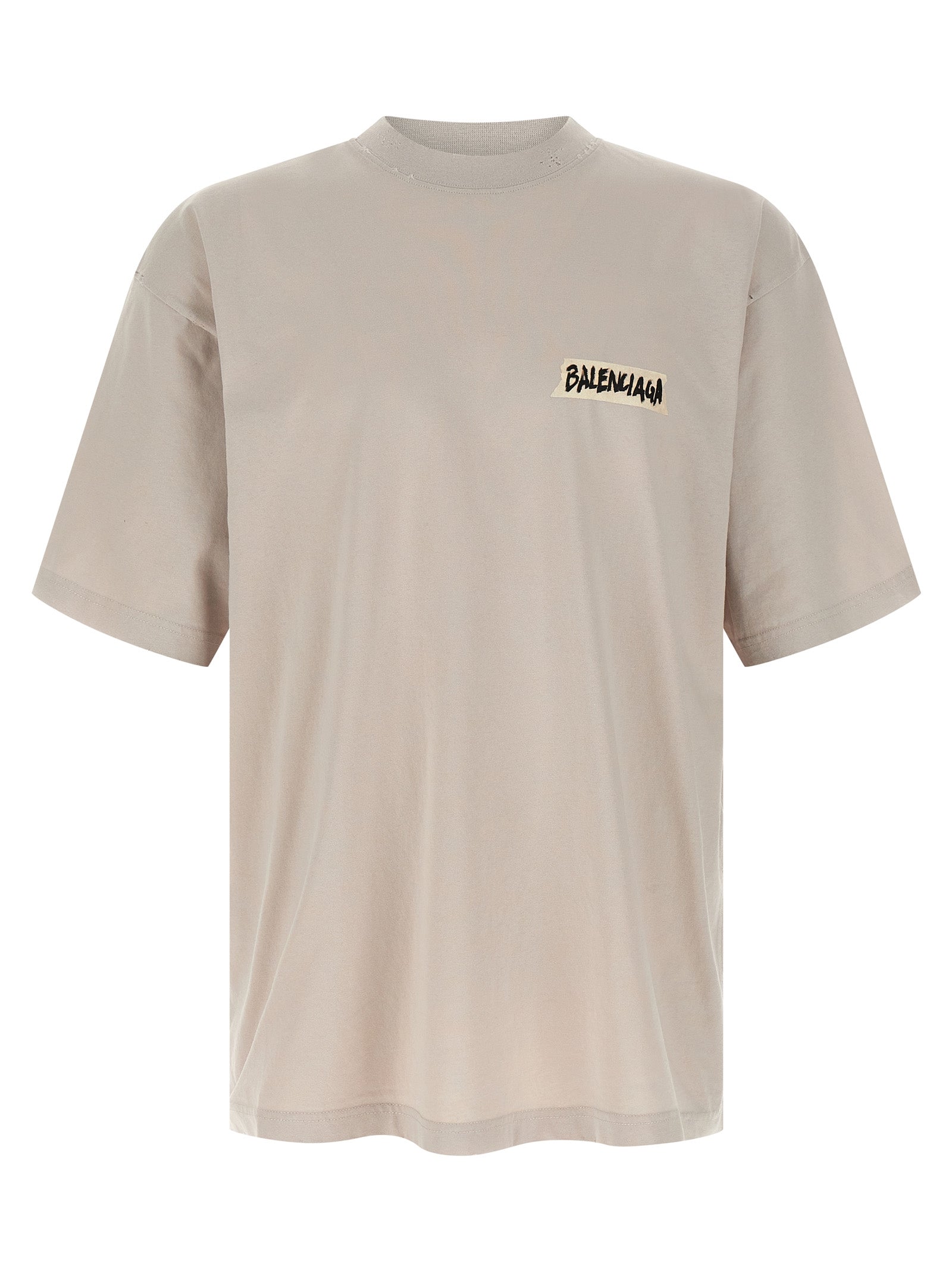Balenciaga Gray Cotton Men's T-Shirt