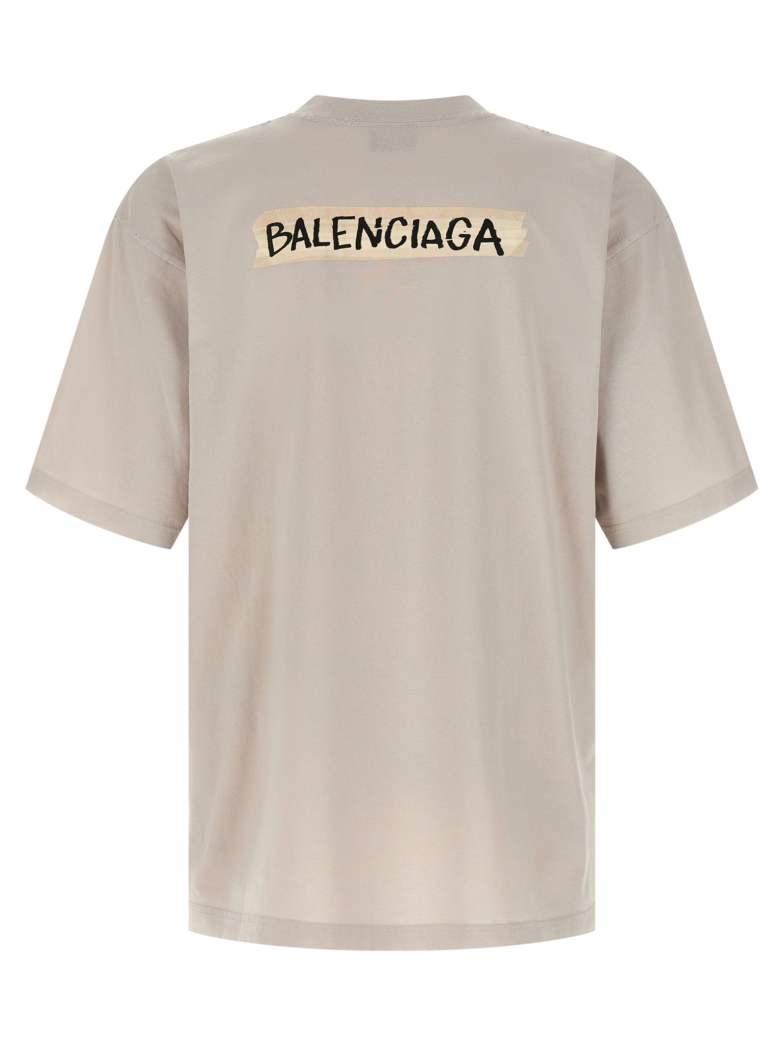 Balenciaga Gray Cotton Men's T-Shirt