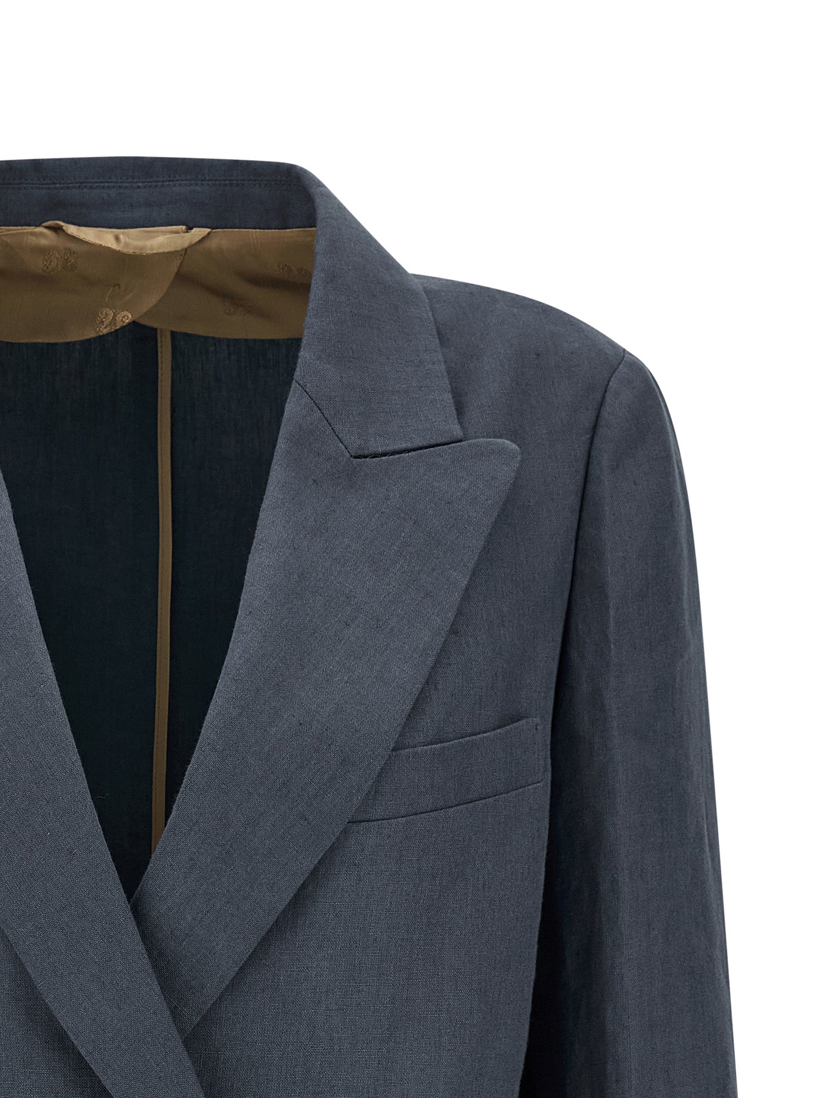 Blazé Milano Blue Linen Women's Blazer