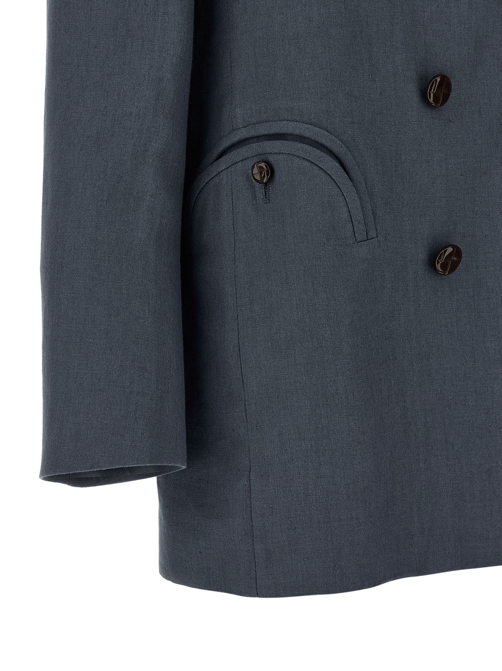 Blazé Milano Blue Linen Women's Blazer