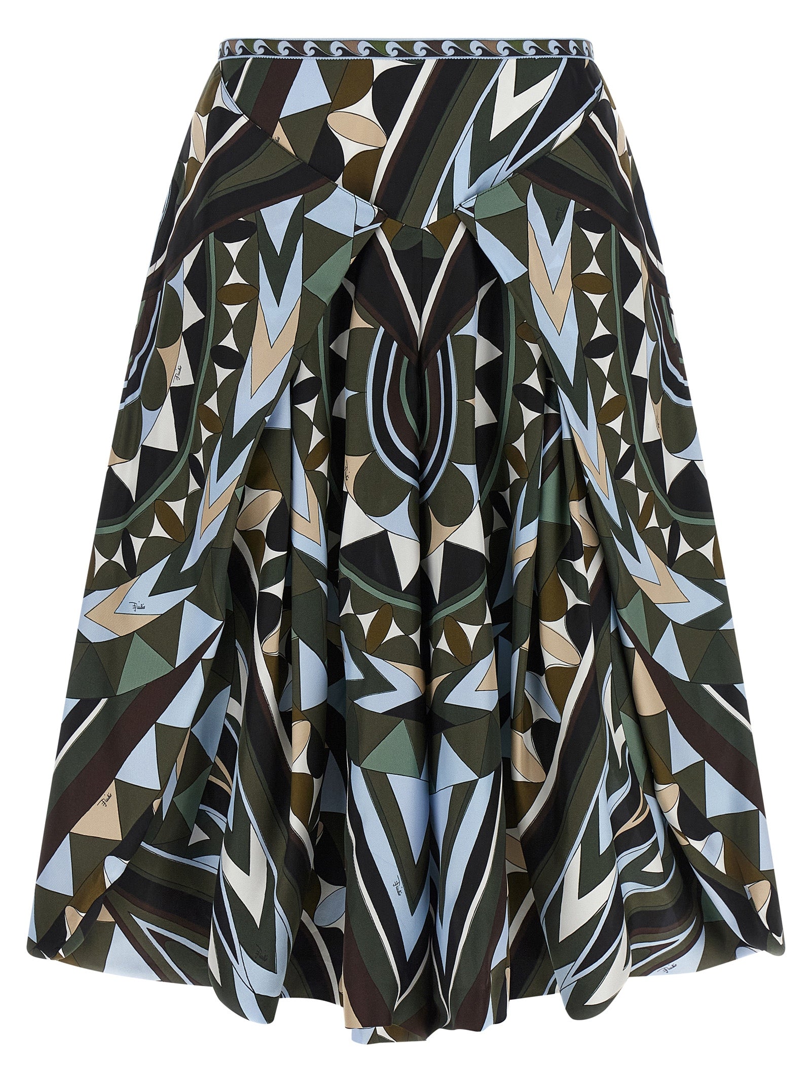 Emilio Pucci Multicolor Silk Midi Women's Skirt