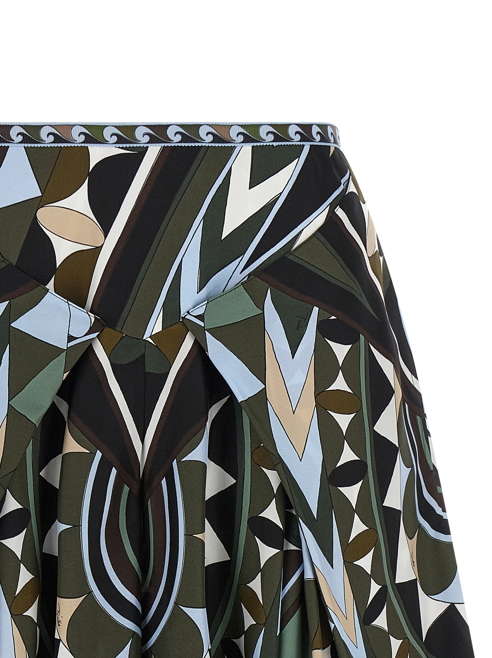 Emilio Pucci Multicolor Silk Midi Women's Skirt