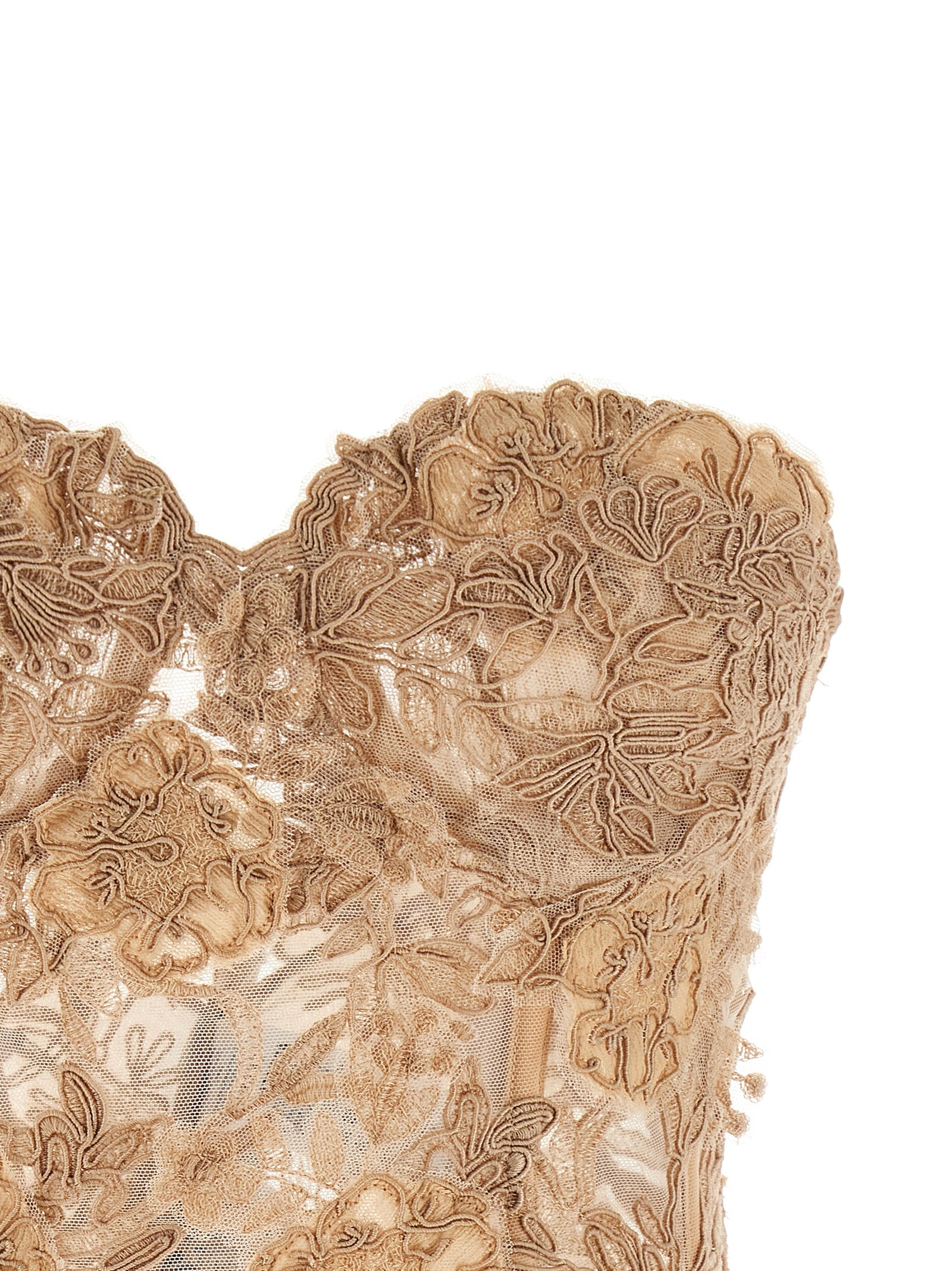 Ermanno Scervino Beige Cotton Tank Women's Tops