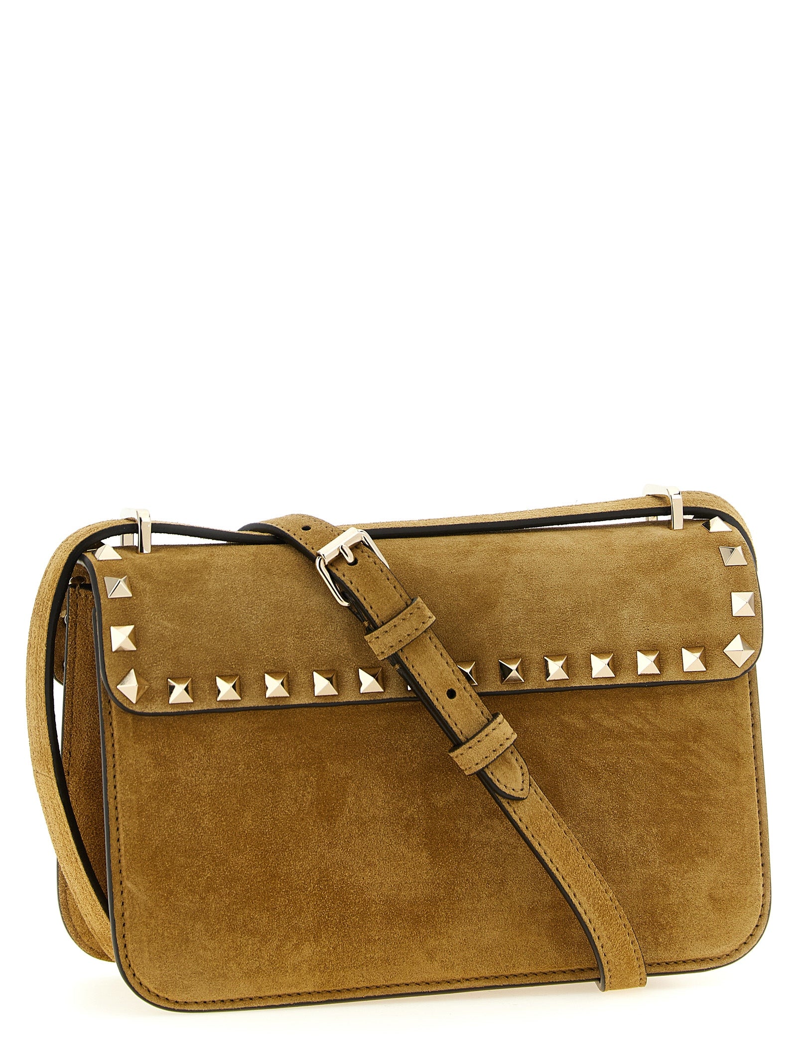 Valentino Garavani Beige Calfskin Crossbody Women's Bag