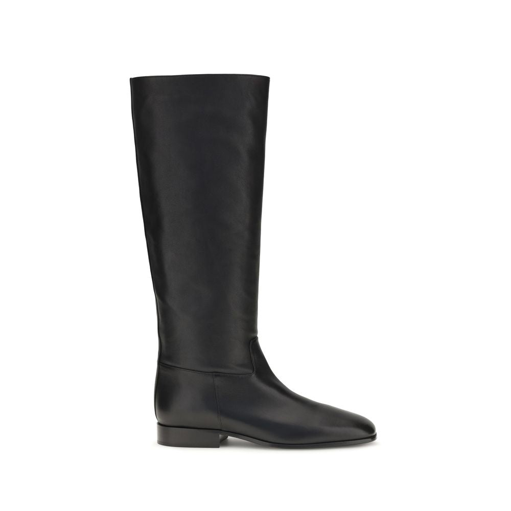 Herbert Levine Black Calf Leather Bos Taurus Ankle Women's Boots