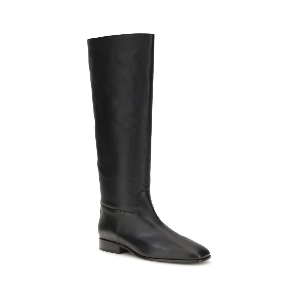 Herbert Levine Black Calf Leather Bos Taurus Ankle Women's Boots