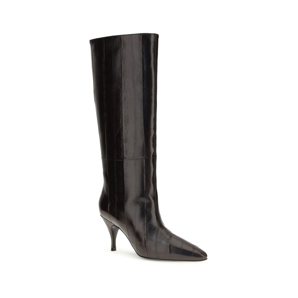 Herbert Levine Brown Calf Leather Bos Taurus Women's Boots