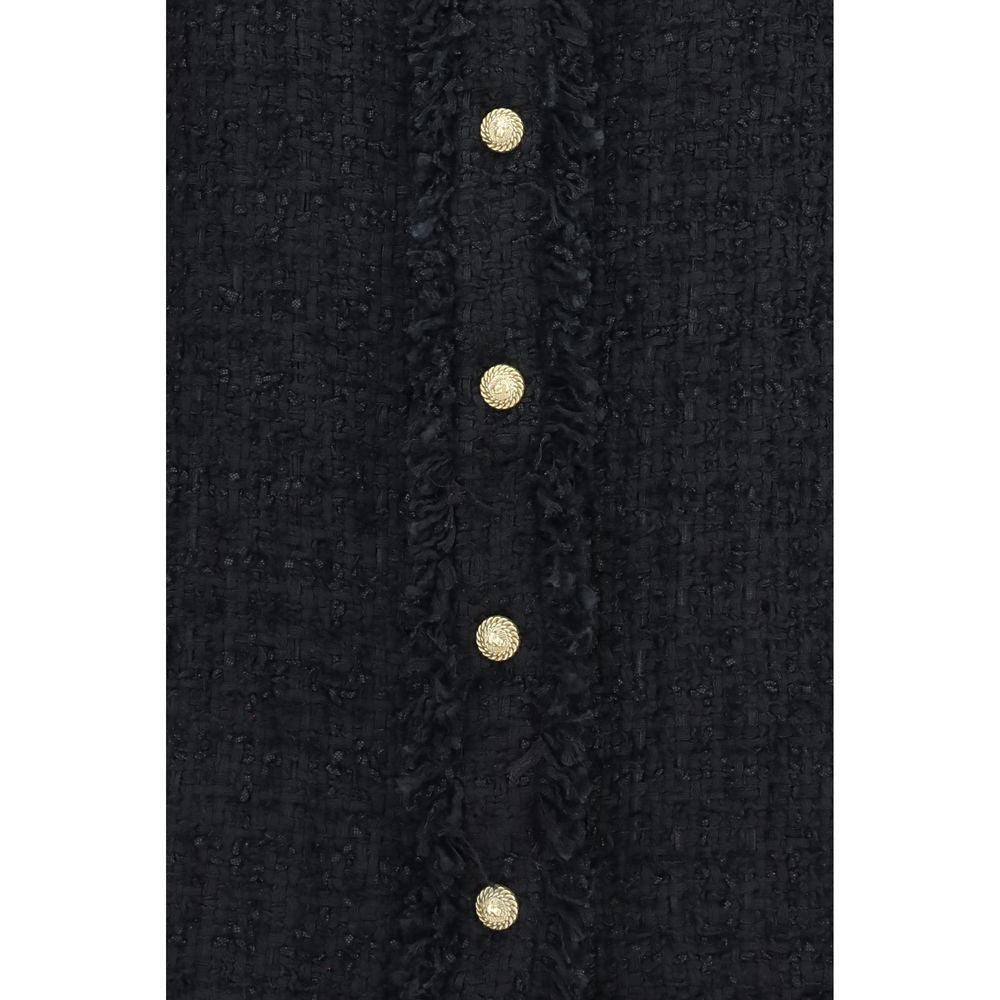 Balmain Black Polyamide Pattern Women's Shirt