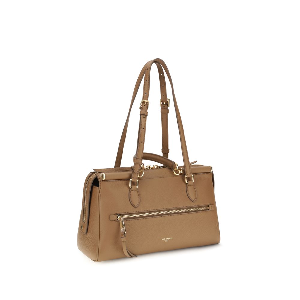 Dolce & Gabbana Beige Calf Leather Bos Taurus Women's Handbag