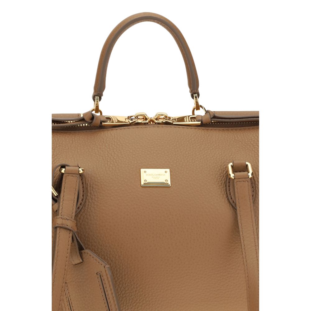 Dolce & Gabbana Beige Calf Leather Bos Taurus Women's Handbag