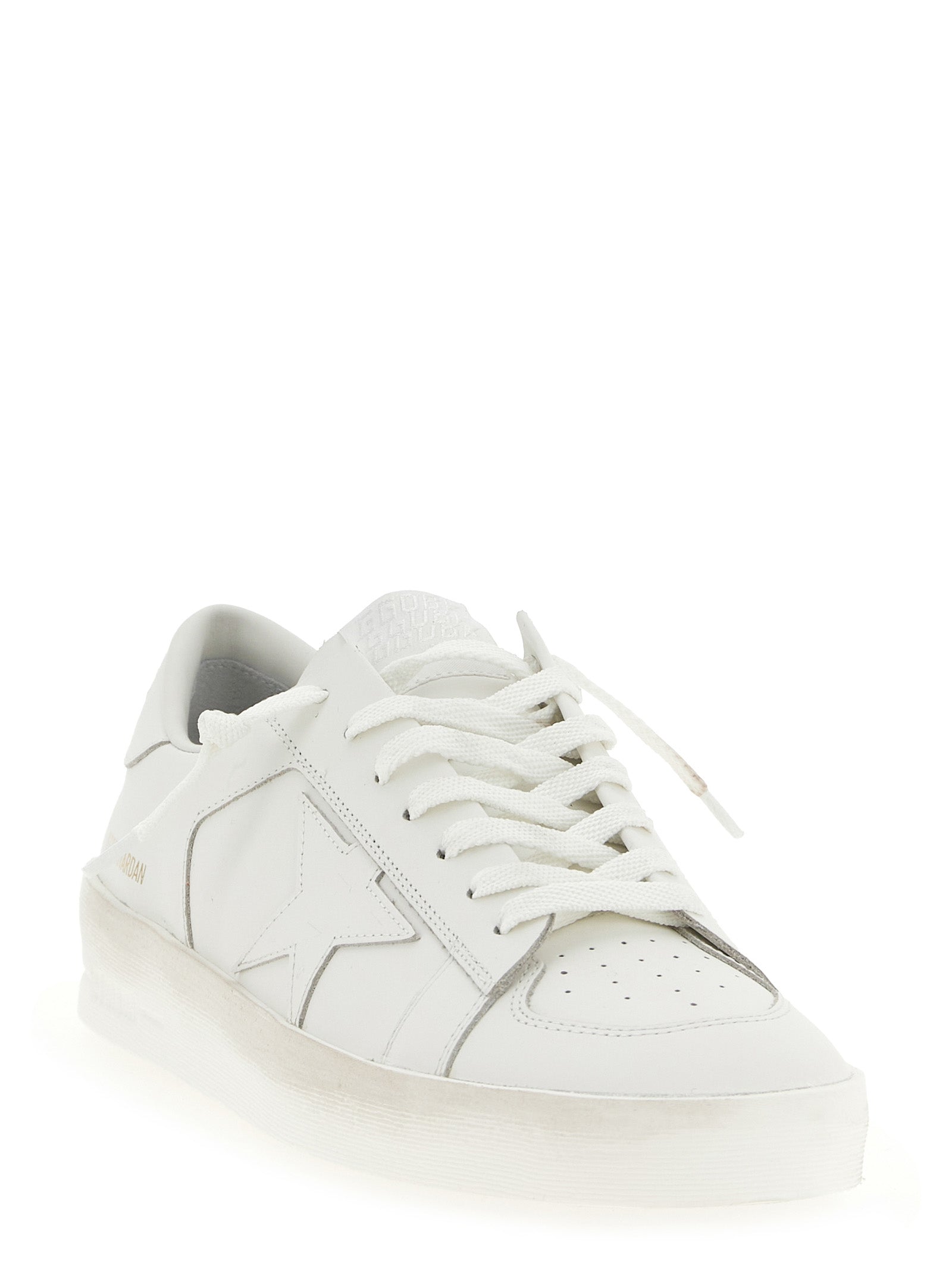 Golden Goose White Cowhide Low Top Men's Sneakers