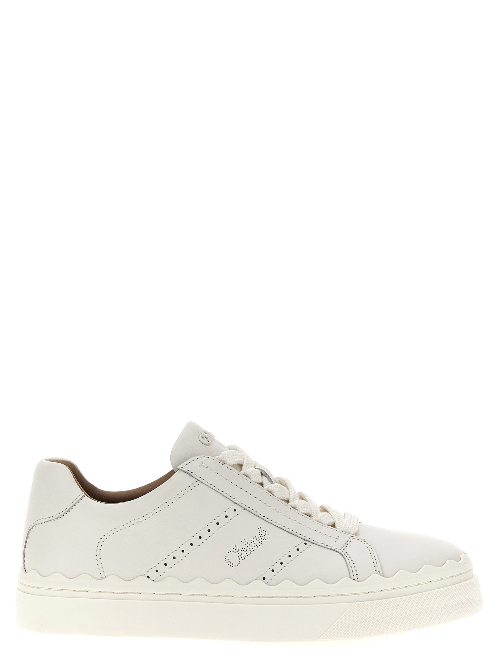 Chloé White Leather Low Top Women's Sneakers