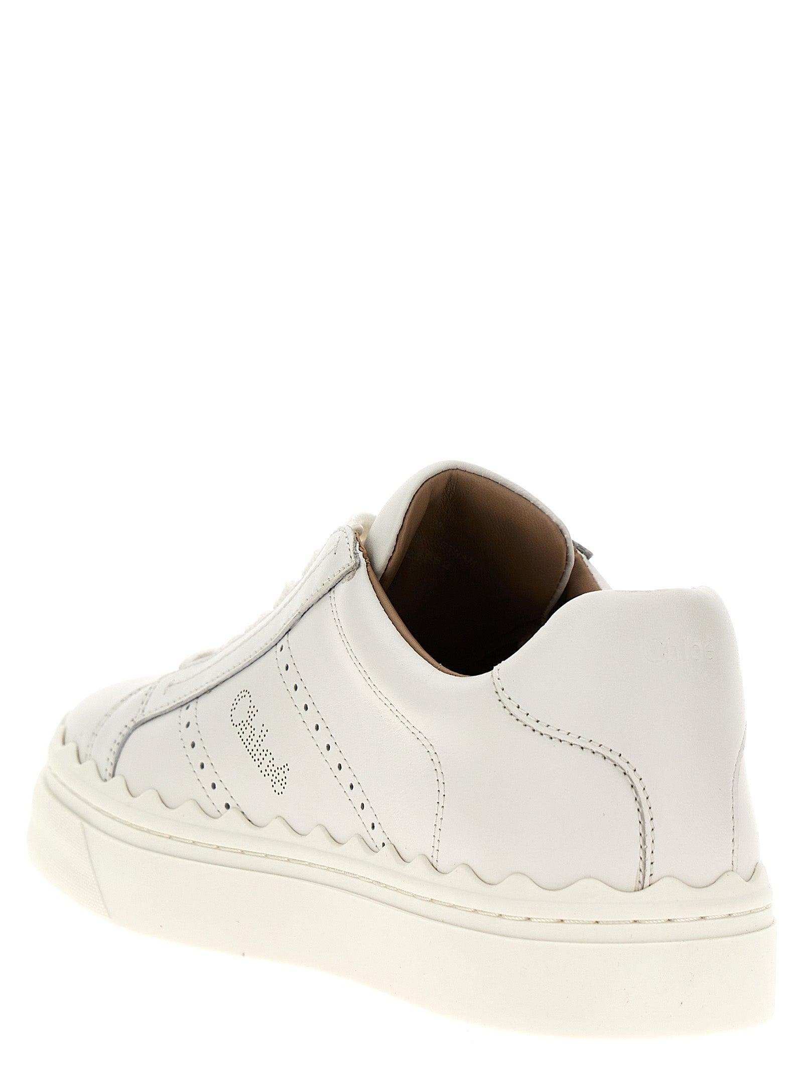 Chloé White Leather Low Top Women's Sneakers