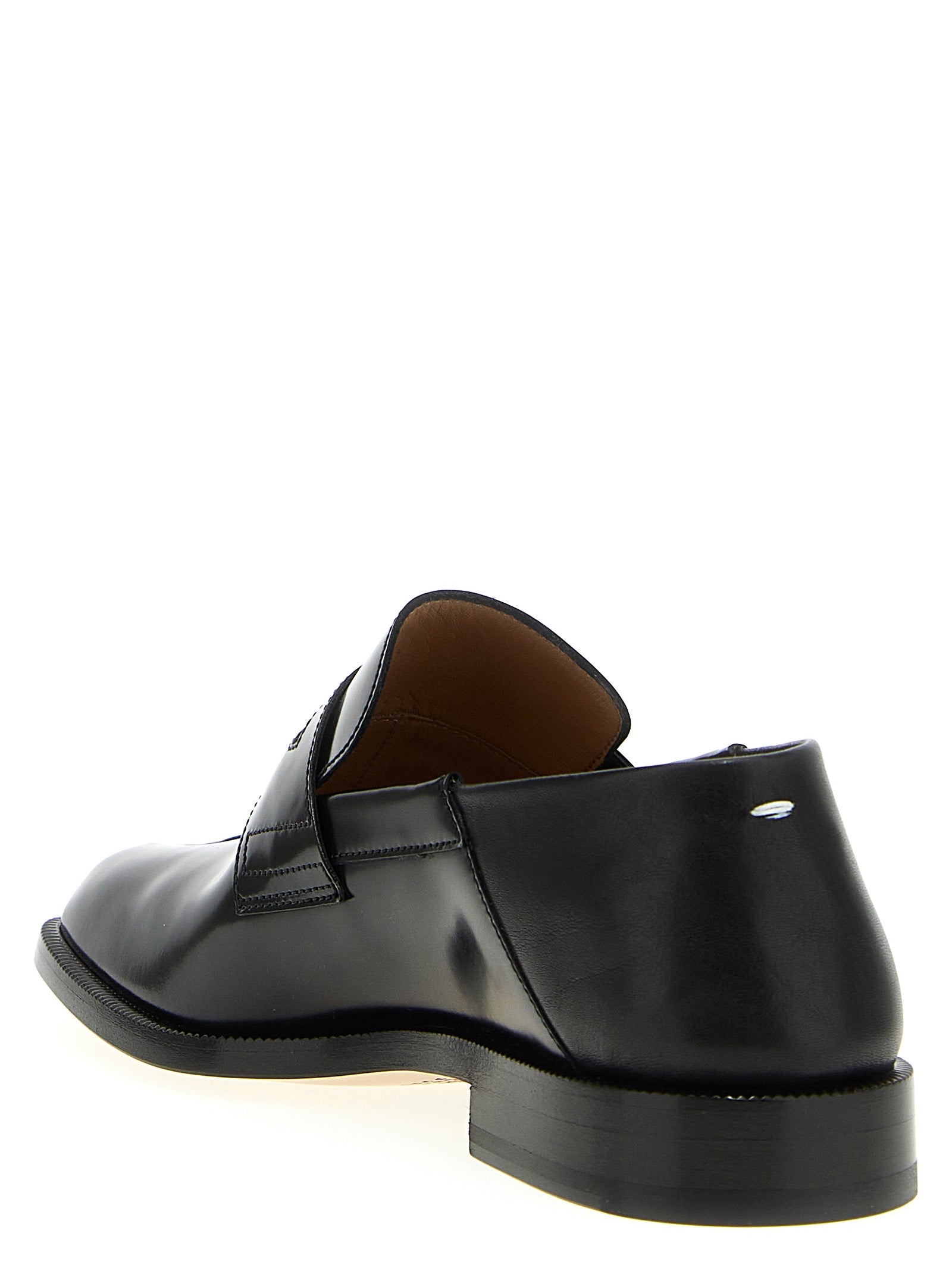 Maison Margiela Black Calfskin Slip-On Men's Loafers