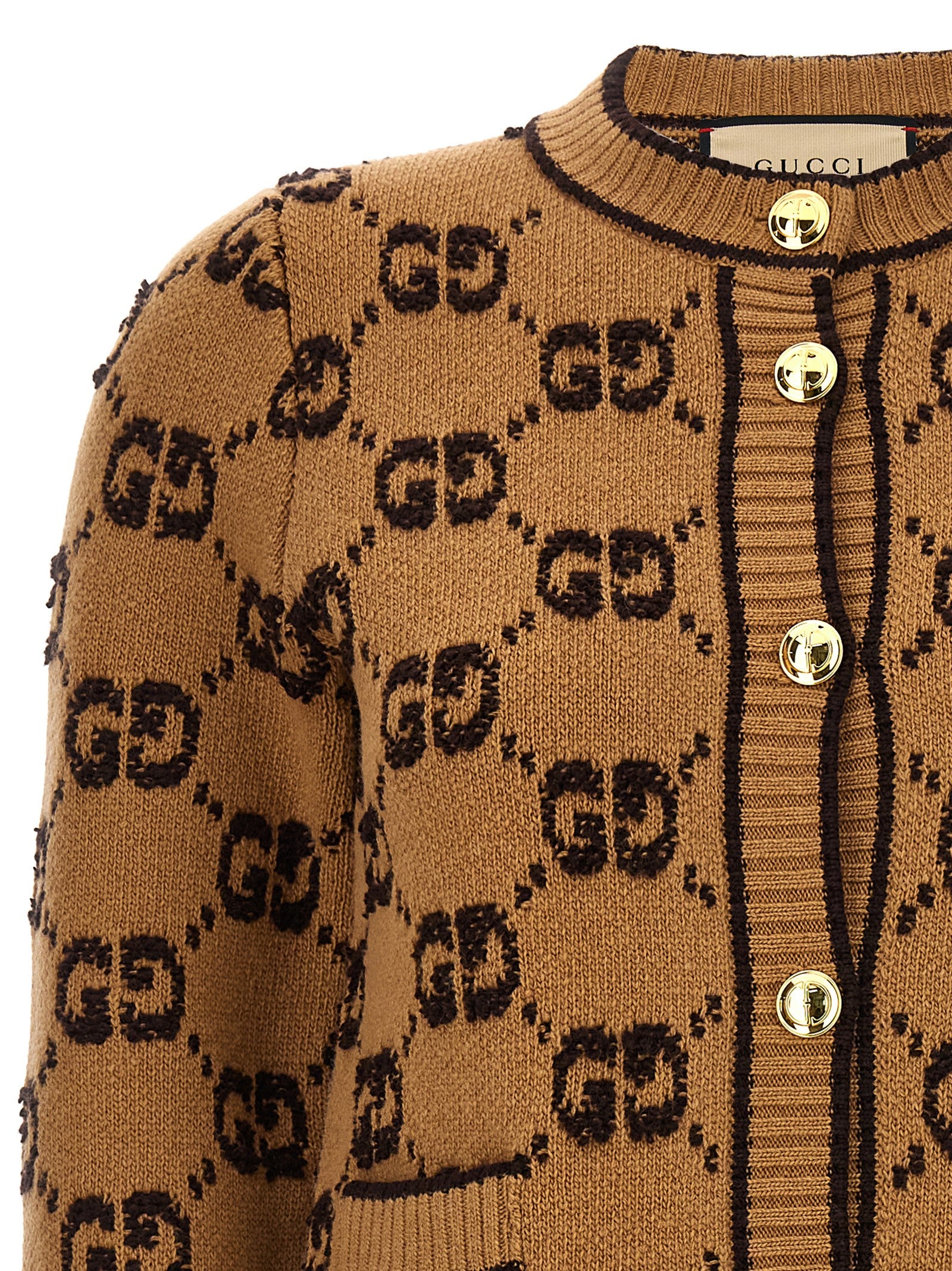 Gucci Beige Wool Women's Cardigan
