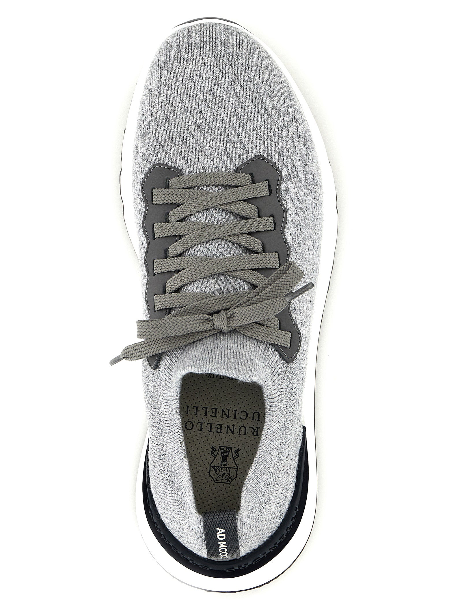 Brunello Cucinelli Gray Cotton Athletic Men's Sneakers