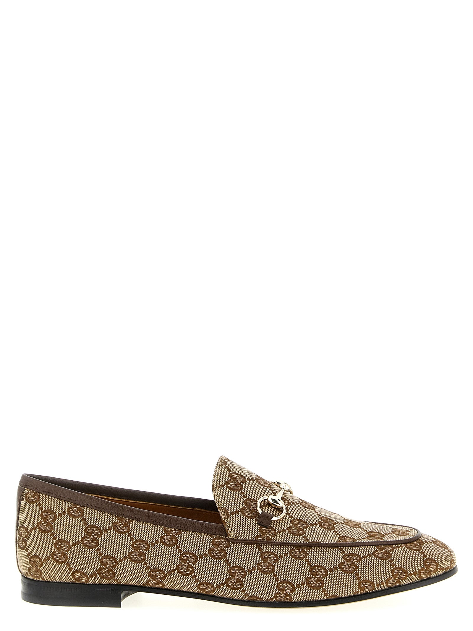 Gucci Beige Polyester Slip-On Women's Loafers