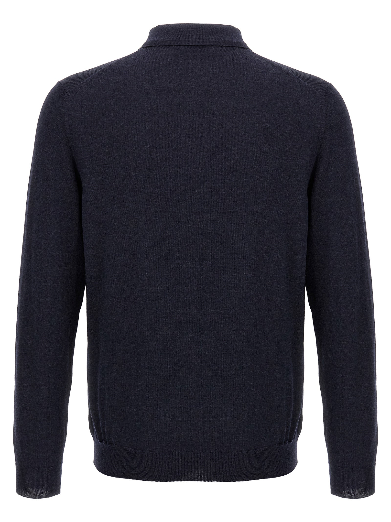 ZANONE Blue Virgin Wool Polo Men's Shirt