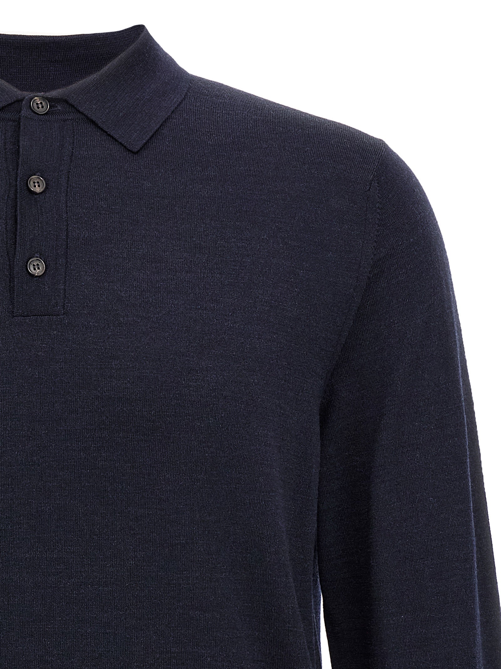 ZANONE Blue Virgin Wool Polo Men's Shirt