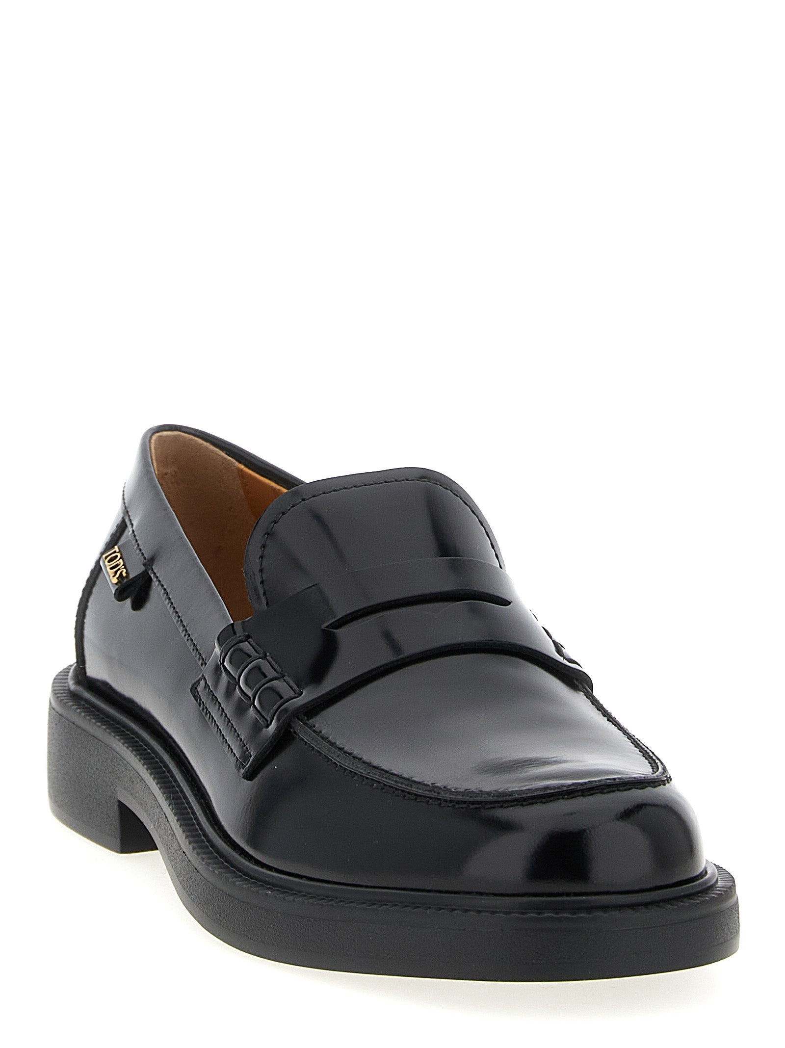 Tod's Black Calfskin Slip-On Women's Loafers