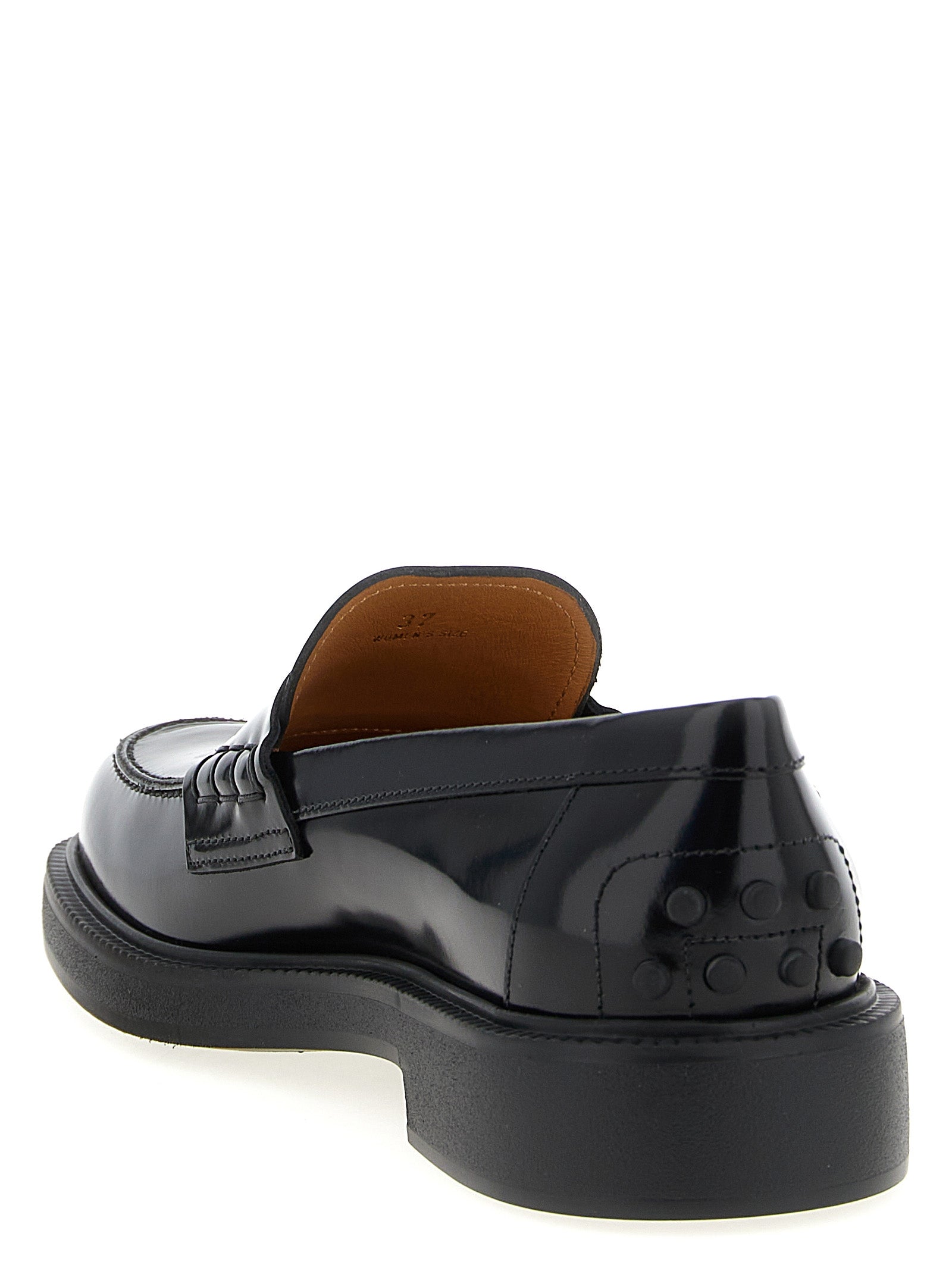 Tod's Black Calfskin Slip-On Women's Loafers