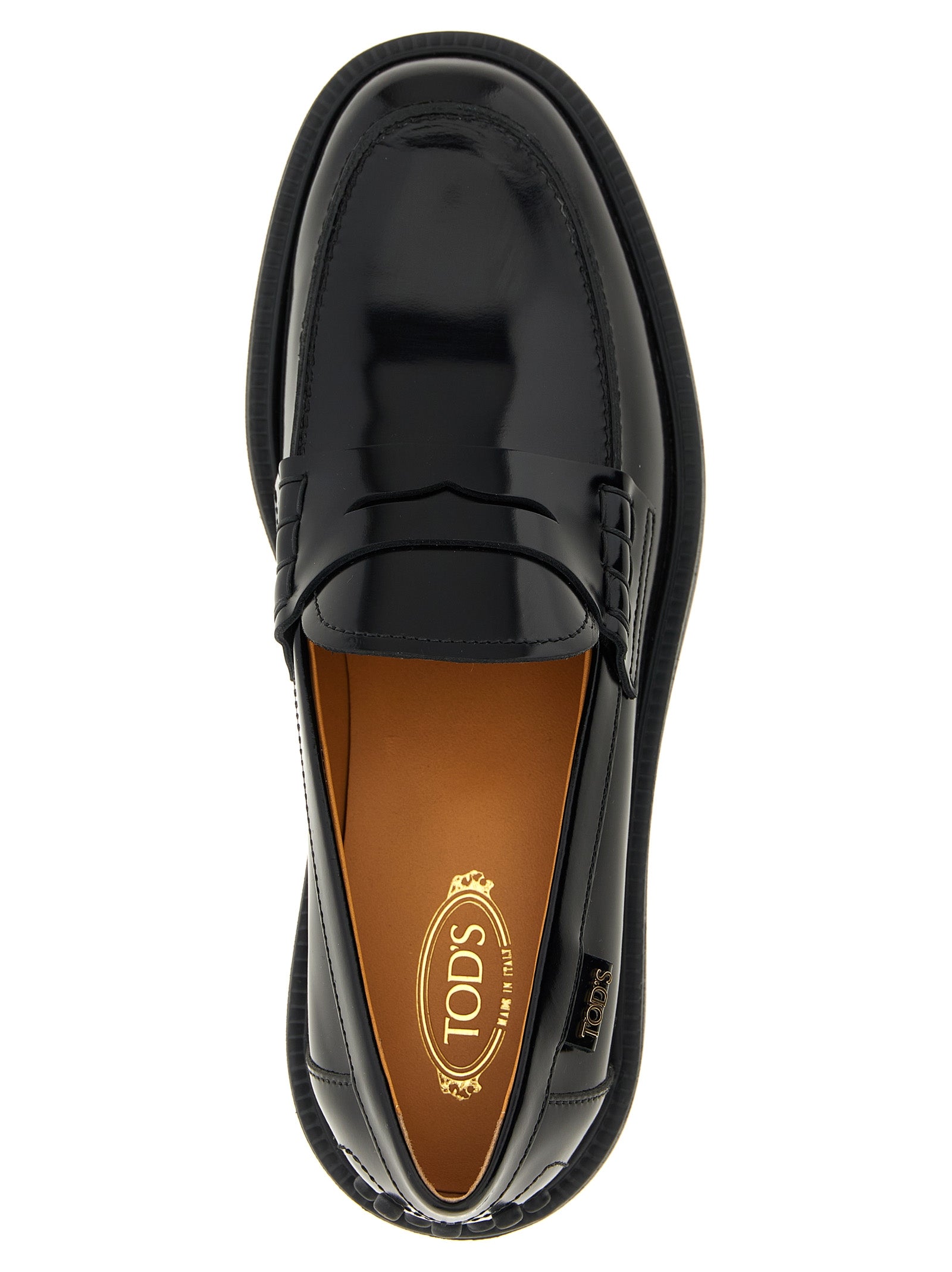 Tod's Black Calfskin Slip-On Women's Loafers