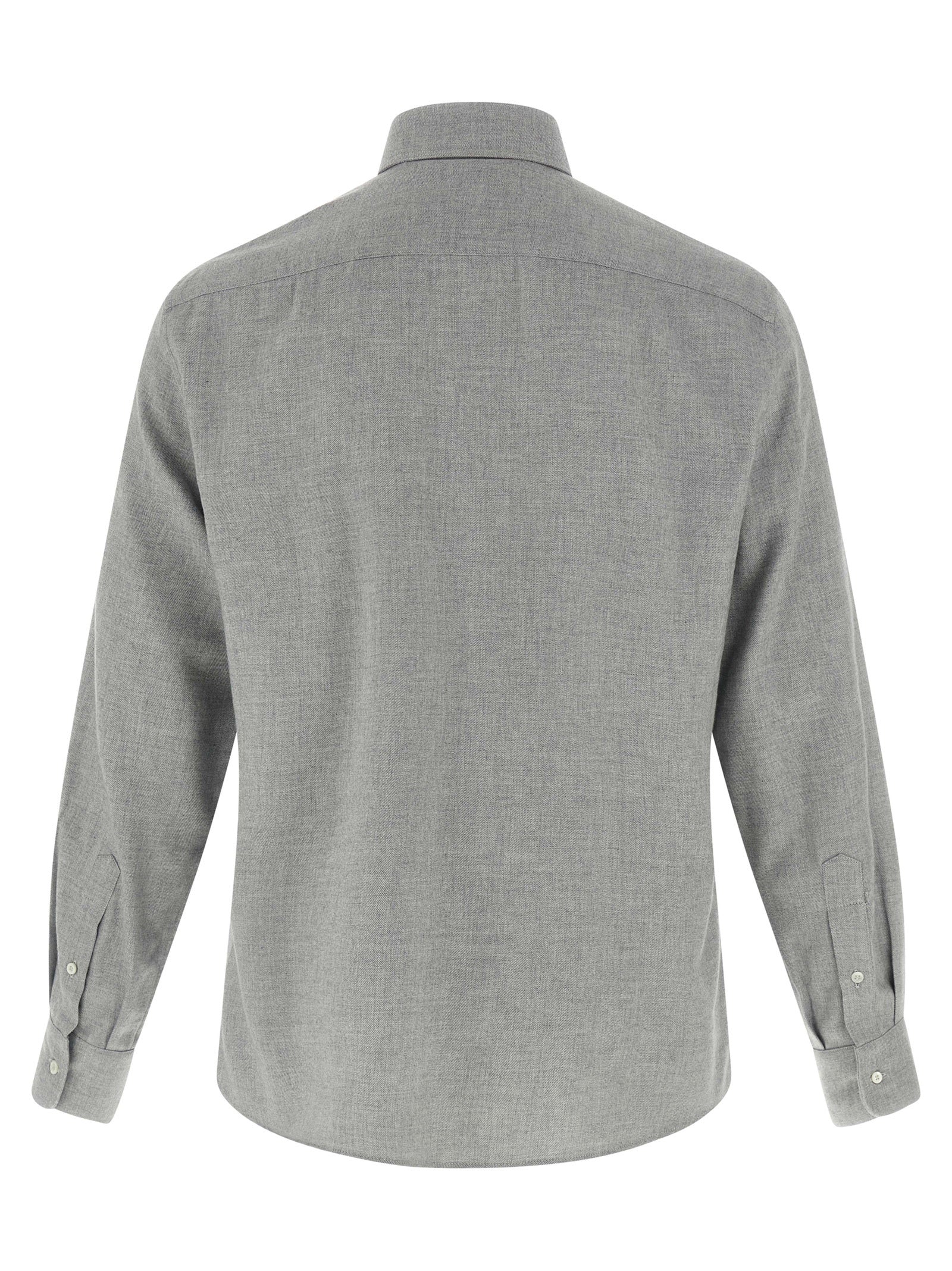 Brunello Cucinelli Gray Cotton Men's Blouse