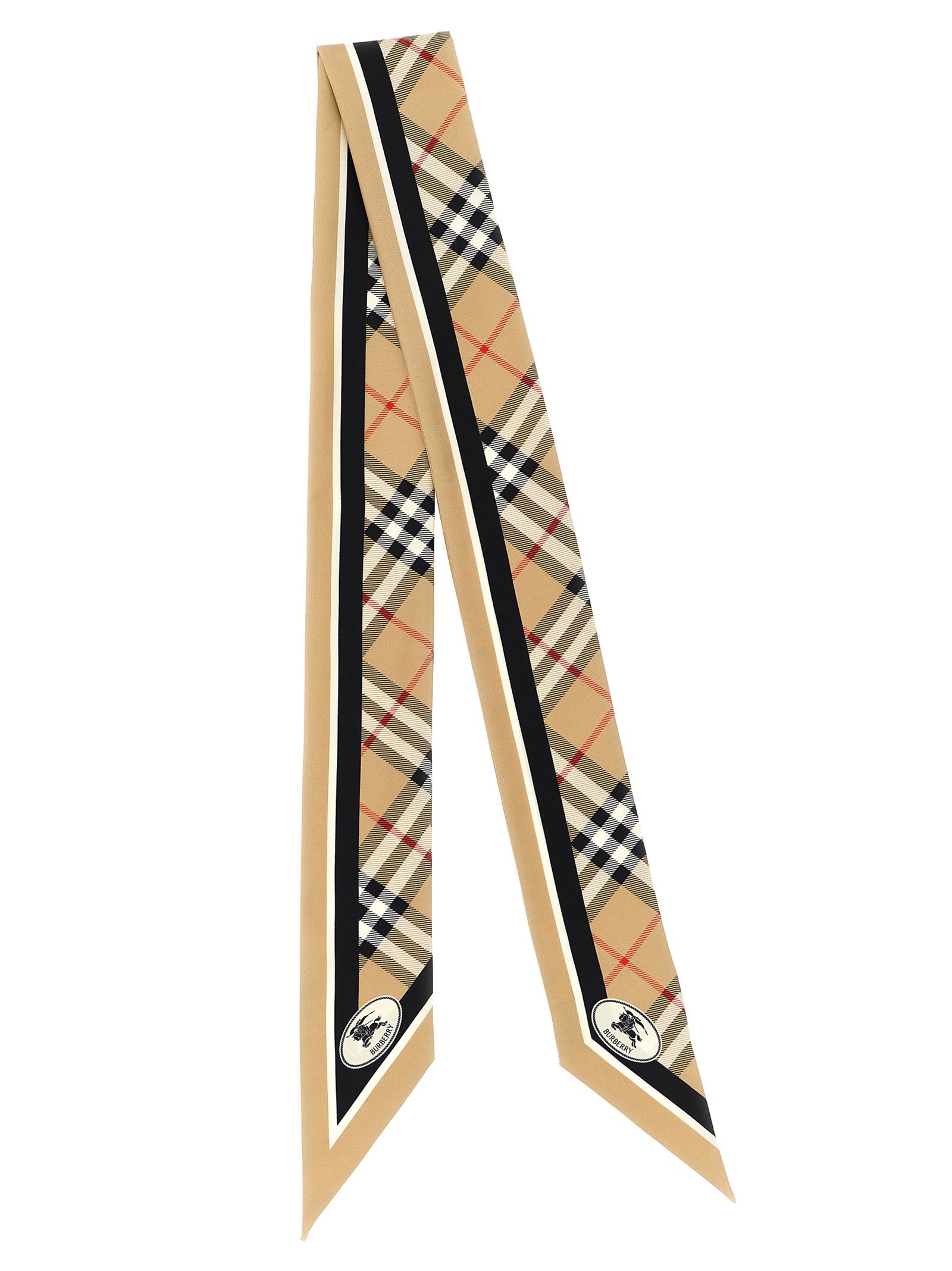 Burberry Beige Satin Women's Foulard