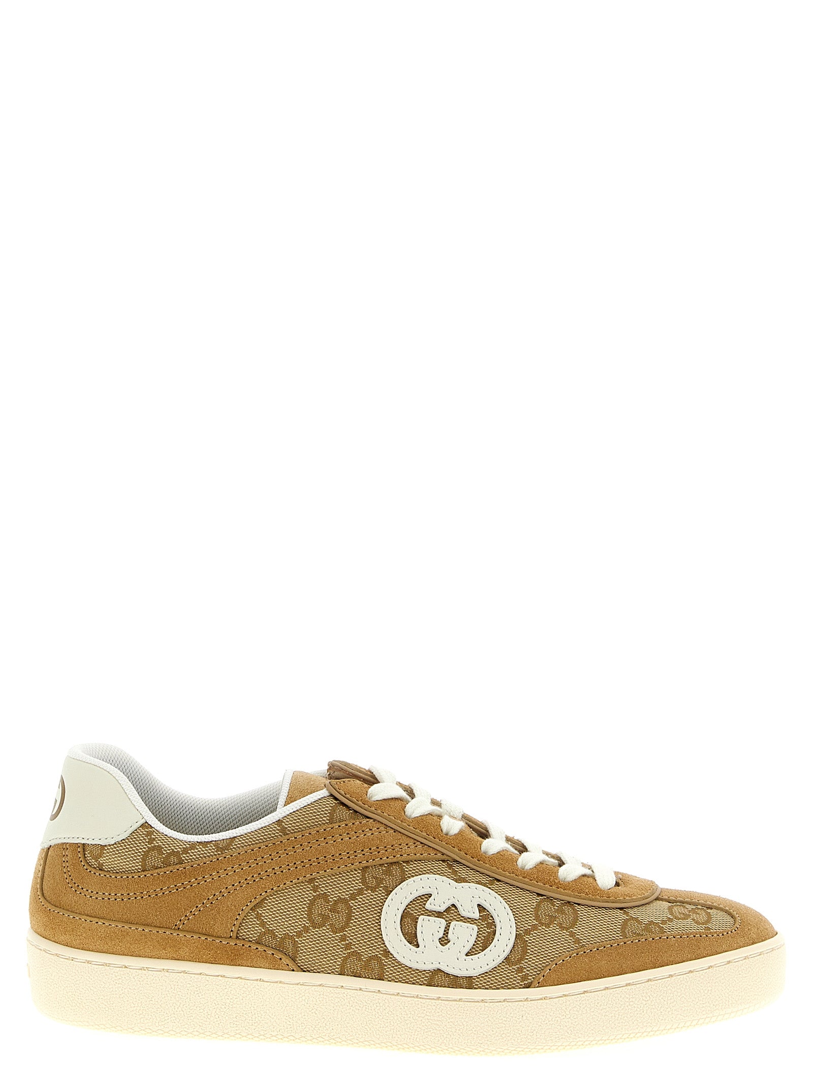 Gucci Beige Calfskin Low Top Women's Sneakers