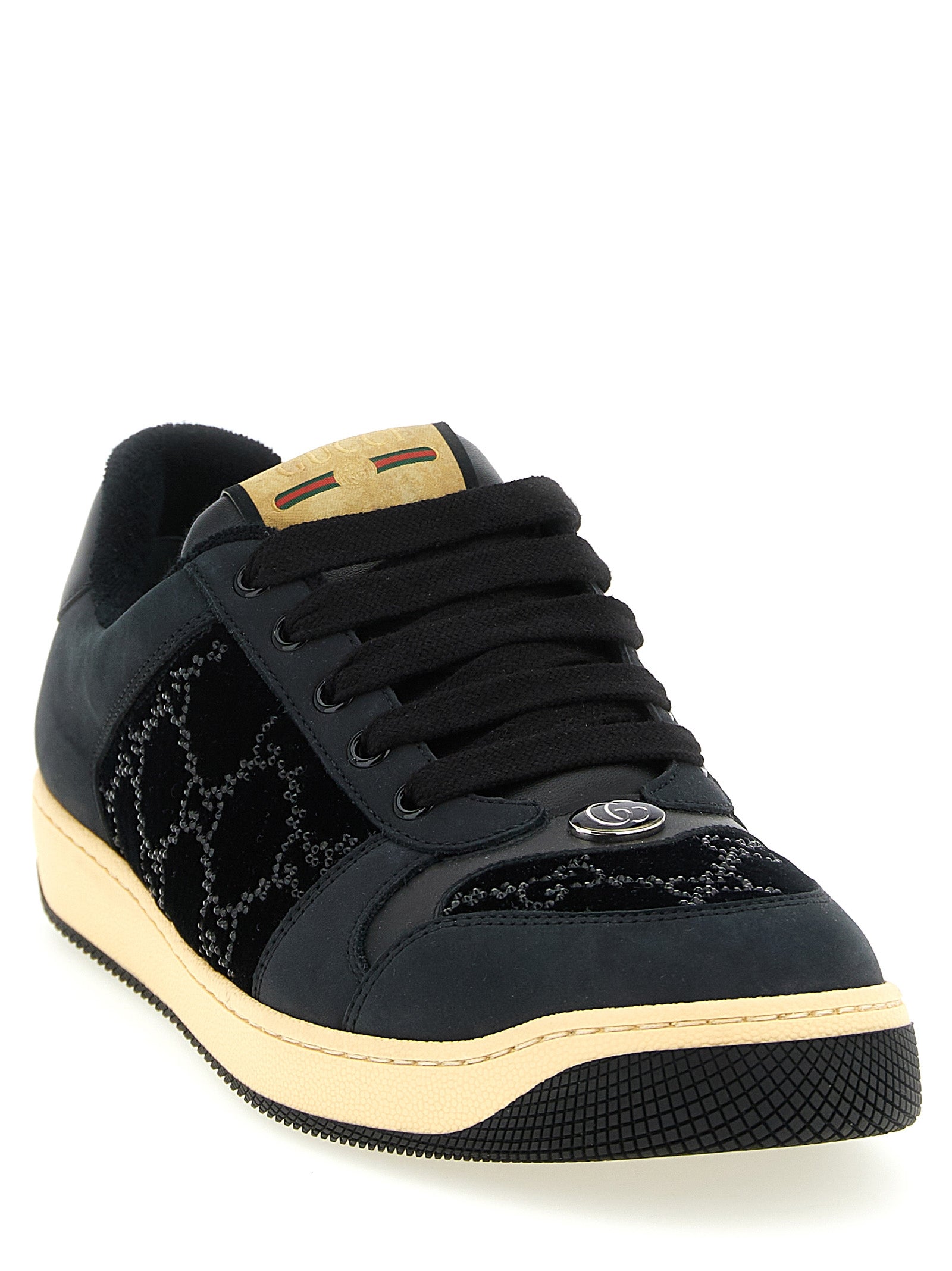Gucci Black Cotton Low Top Women's Sneakers