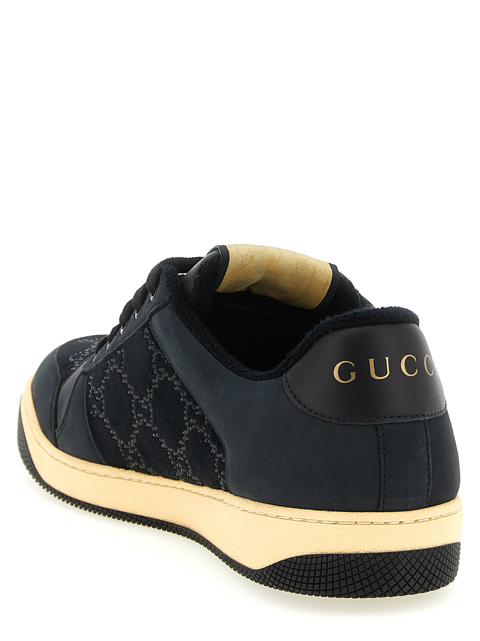 Gucci Black Cotton Low Top Women's Sneakers