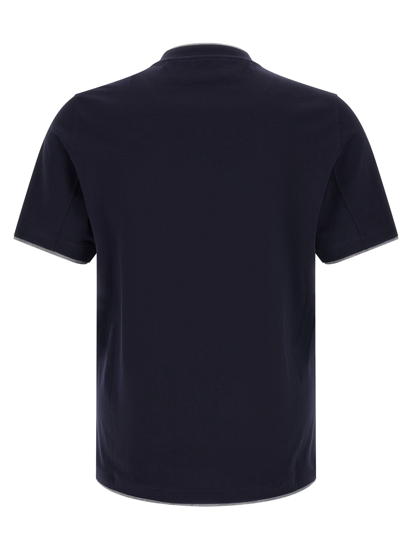 Brunello Cucinelli Blue Cotton Men's T-Shirt
