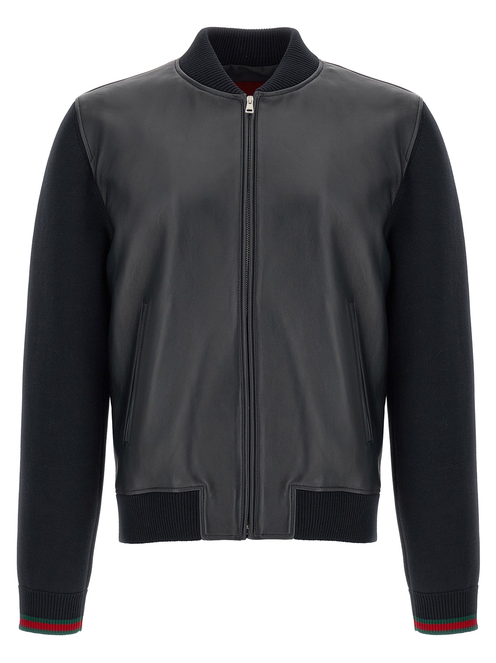 Gucci Blue Lamb Leather Leather Men's Jacket
