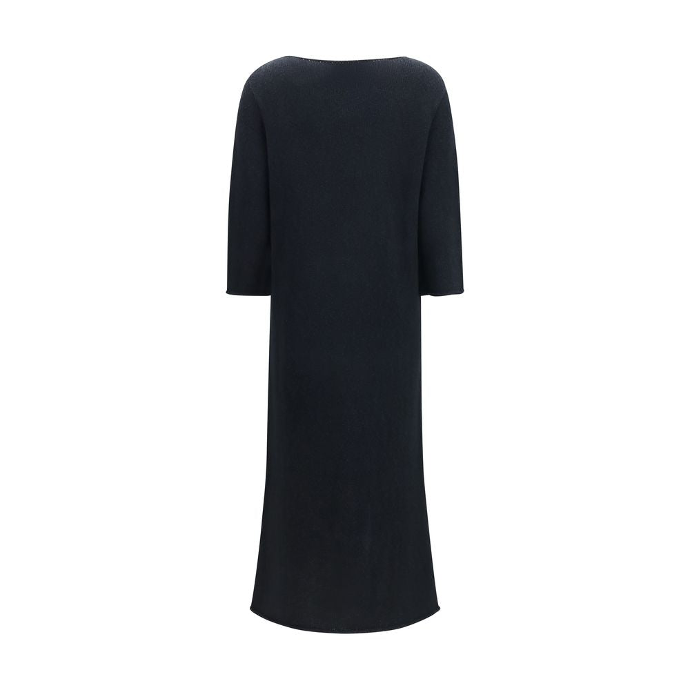 The Row Black Cotton Casual Women's Dress